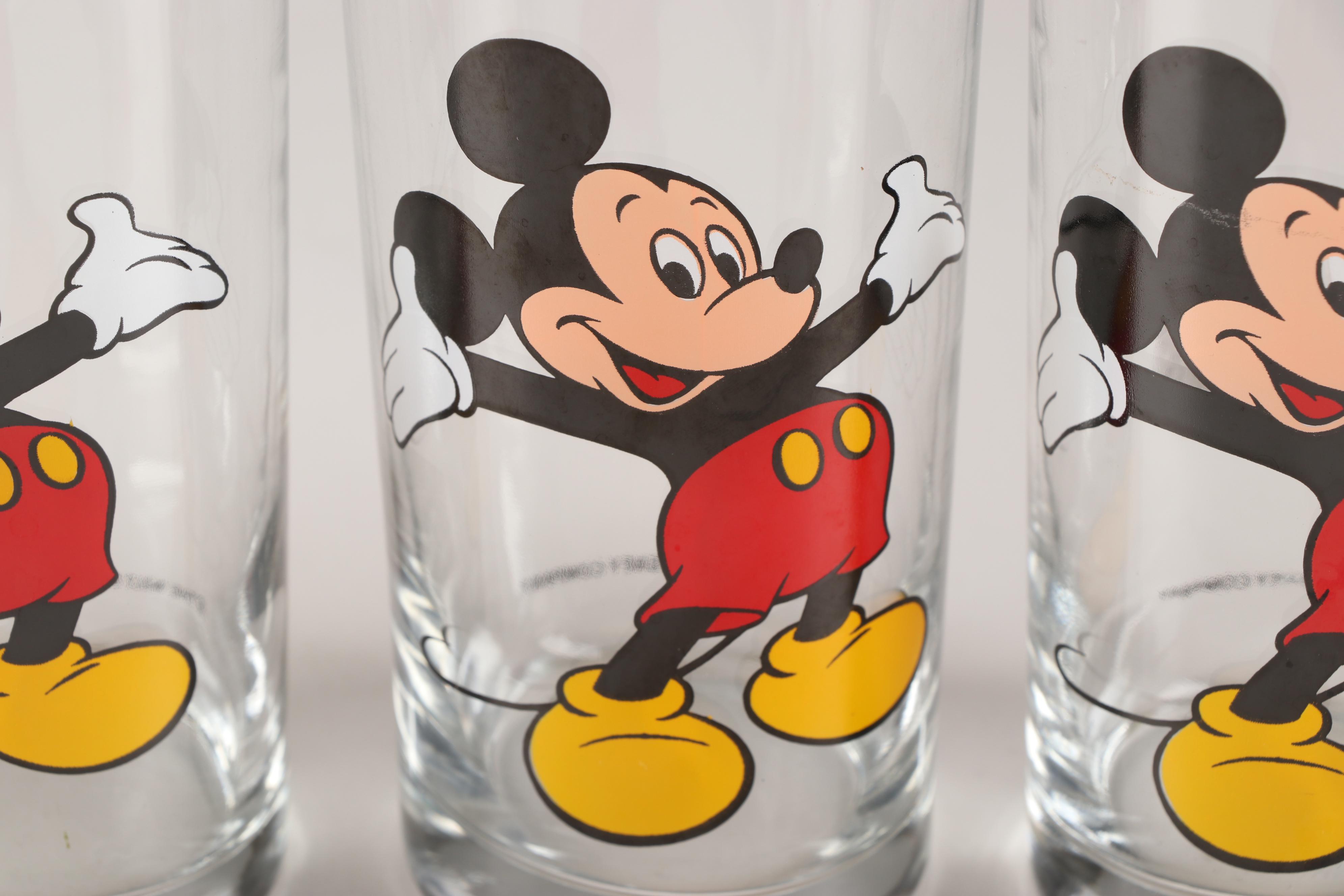 Walt Disney Co. Mickey Mouse Glass Tumblers