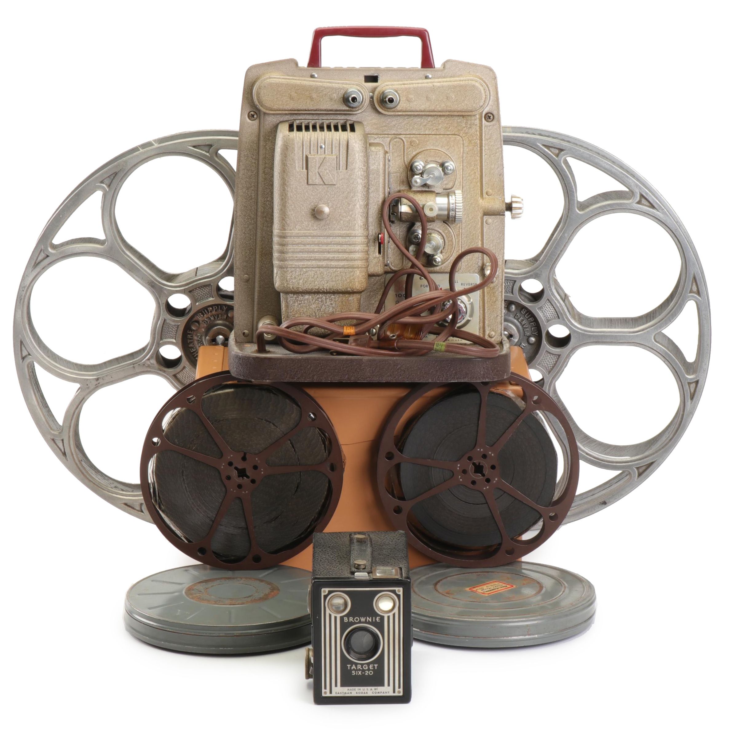 Keystone 8mm Projector with 16mm and 35mm Film Reels