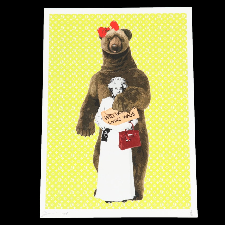 Death NYC Graphic Print "Bear Queen"