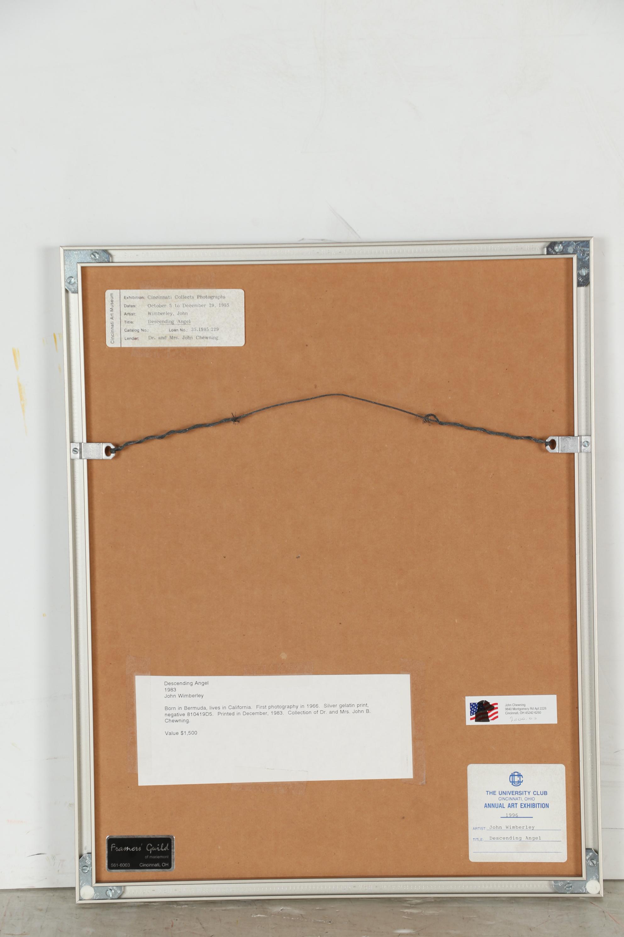 John Wimberley Silver Gelatin Photograph "Descending Angel"