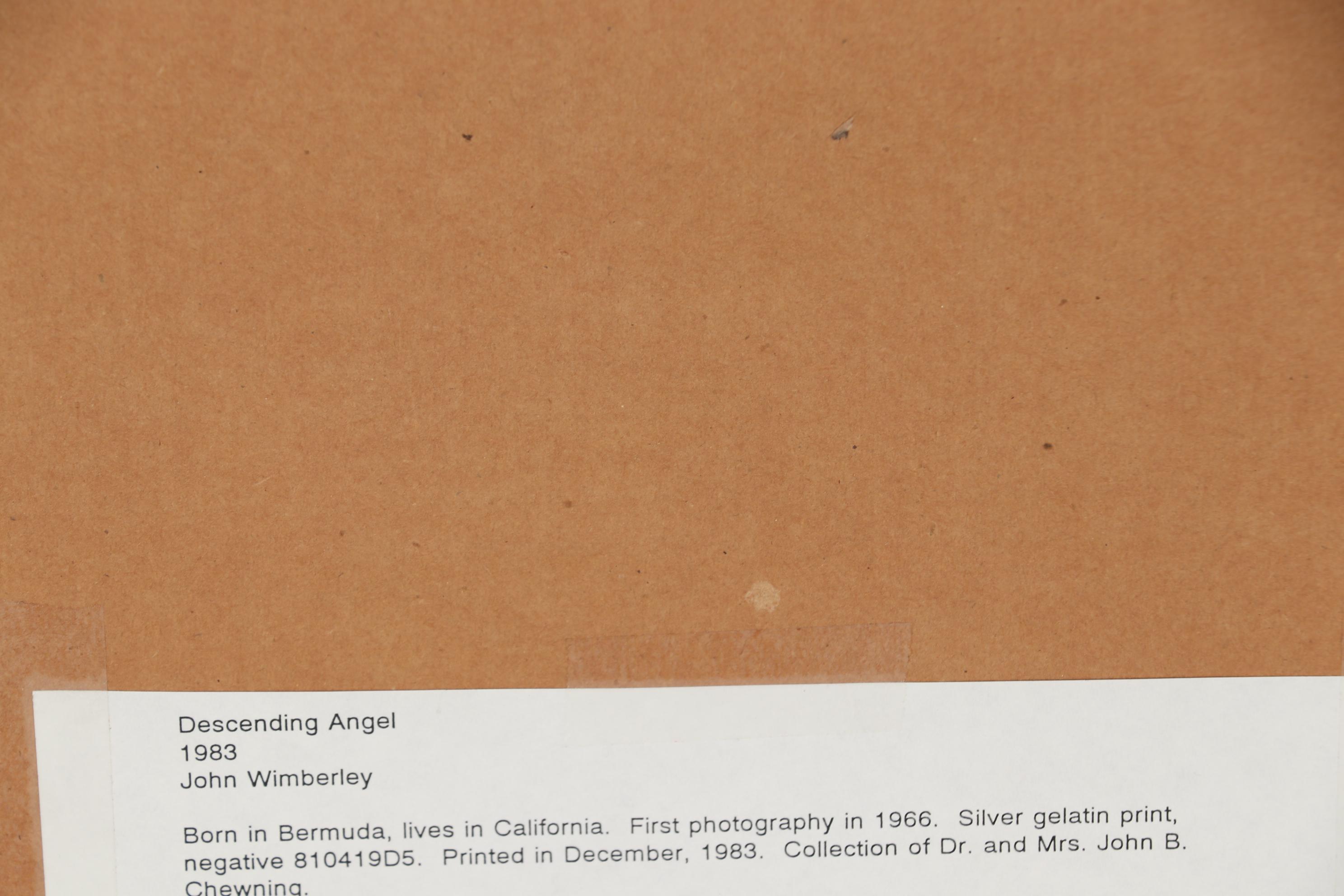 John Wimberley Silver Gelatin Photograph "Descending Angel"