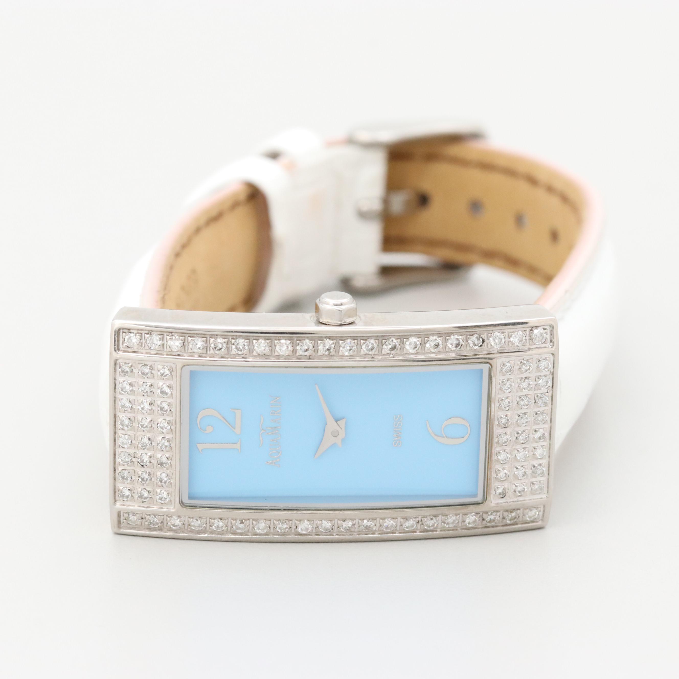 AquaMarin Avalon Stainless Steel and Diamond Quartz Watch