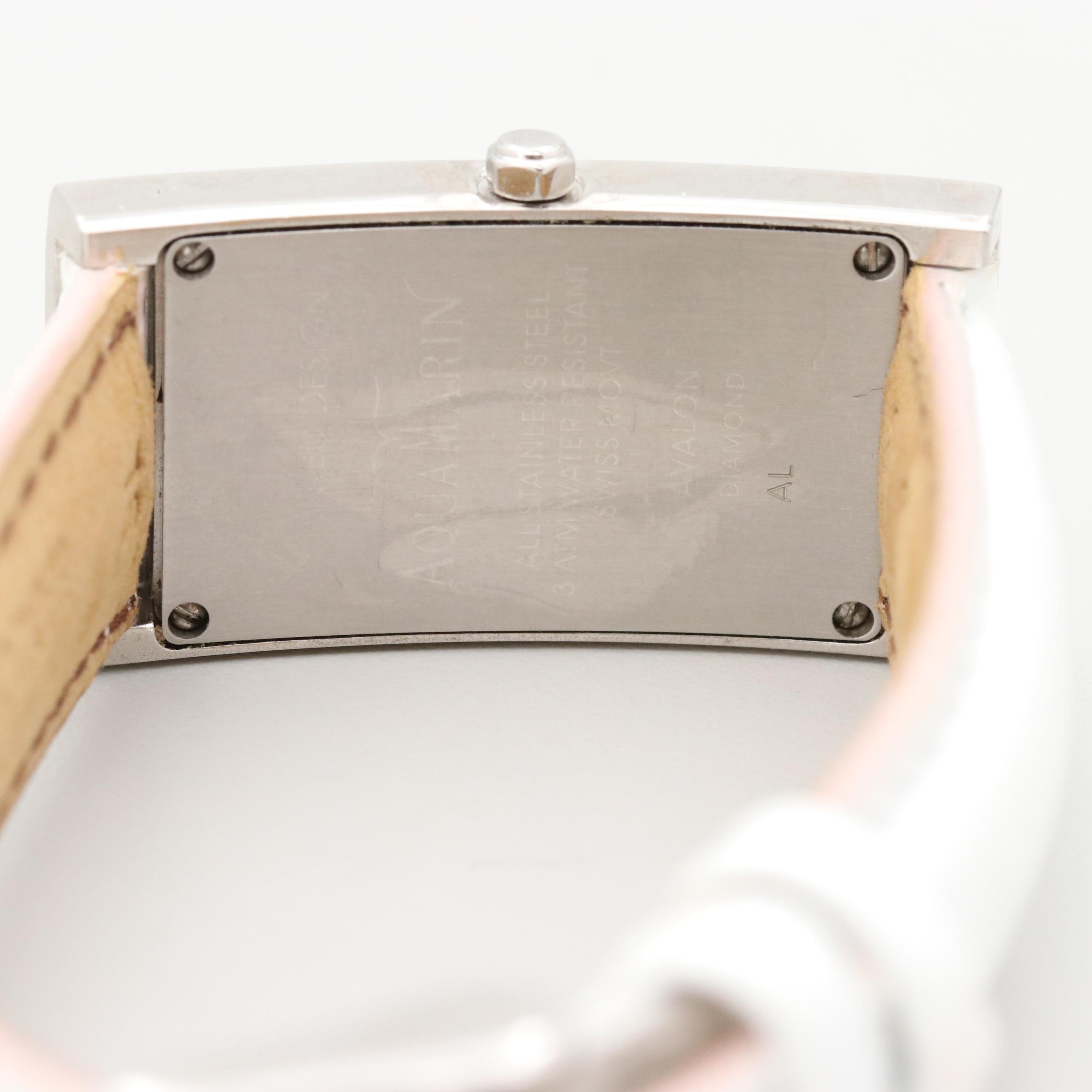 AquaMarin Avalon Stainless Steel and Diamond Quartz Watch