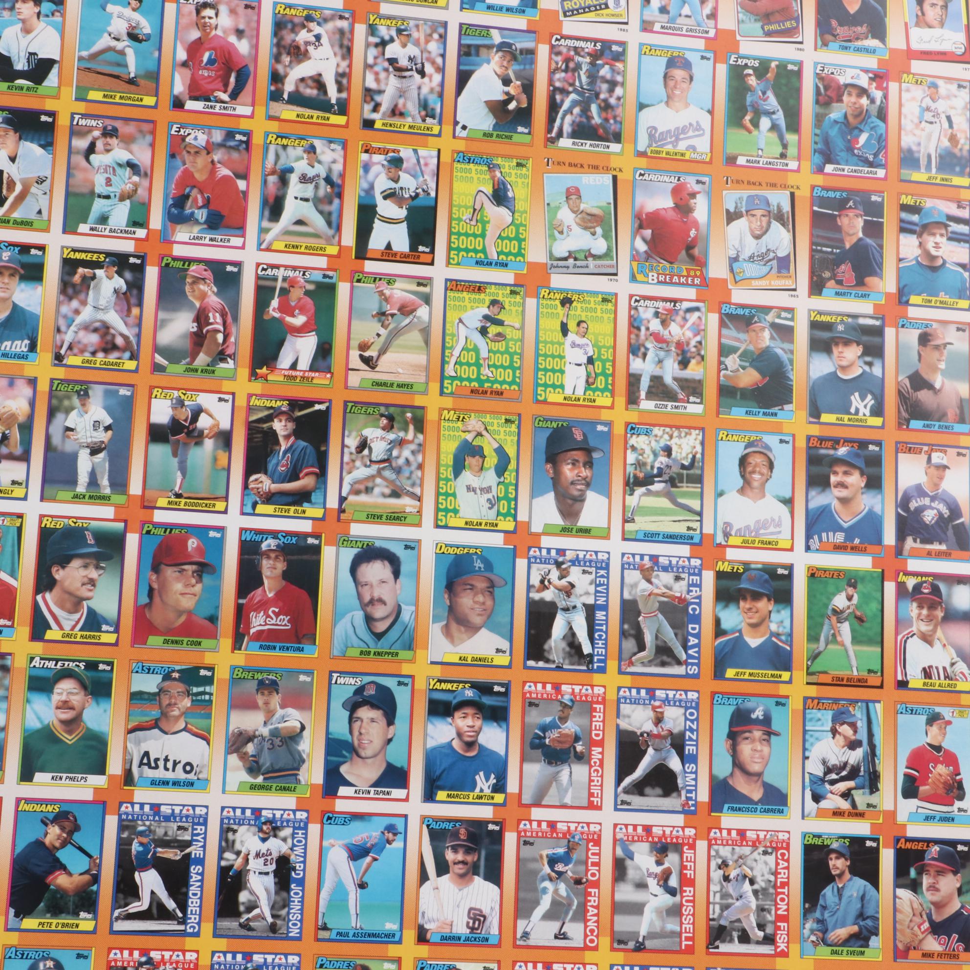 1990 Topps Uncut Baseball Card Sheets