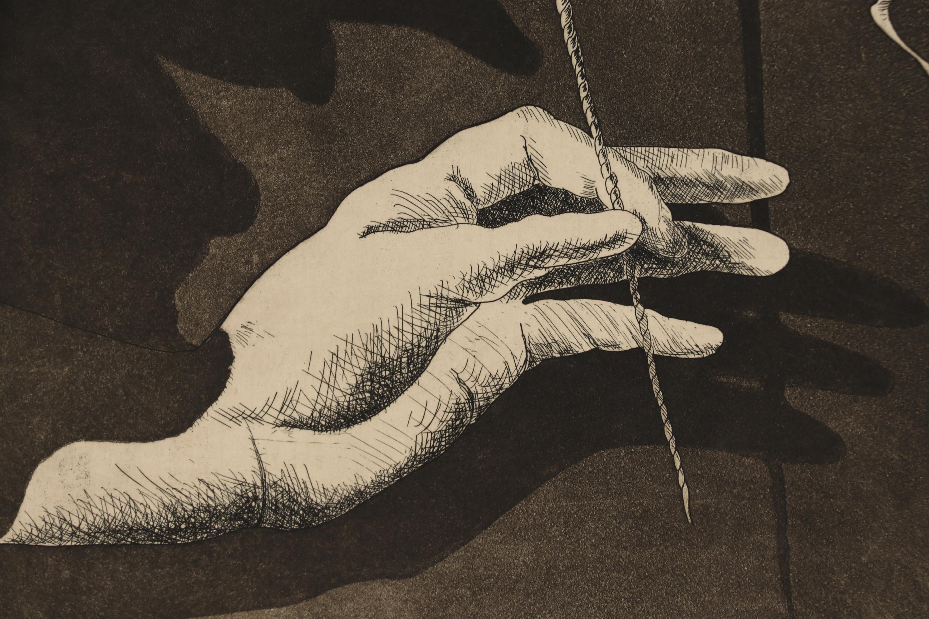 Nick Bubash 1989 Etching "Mistaken Identity"