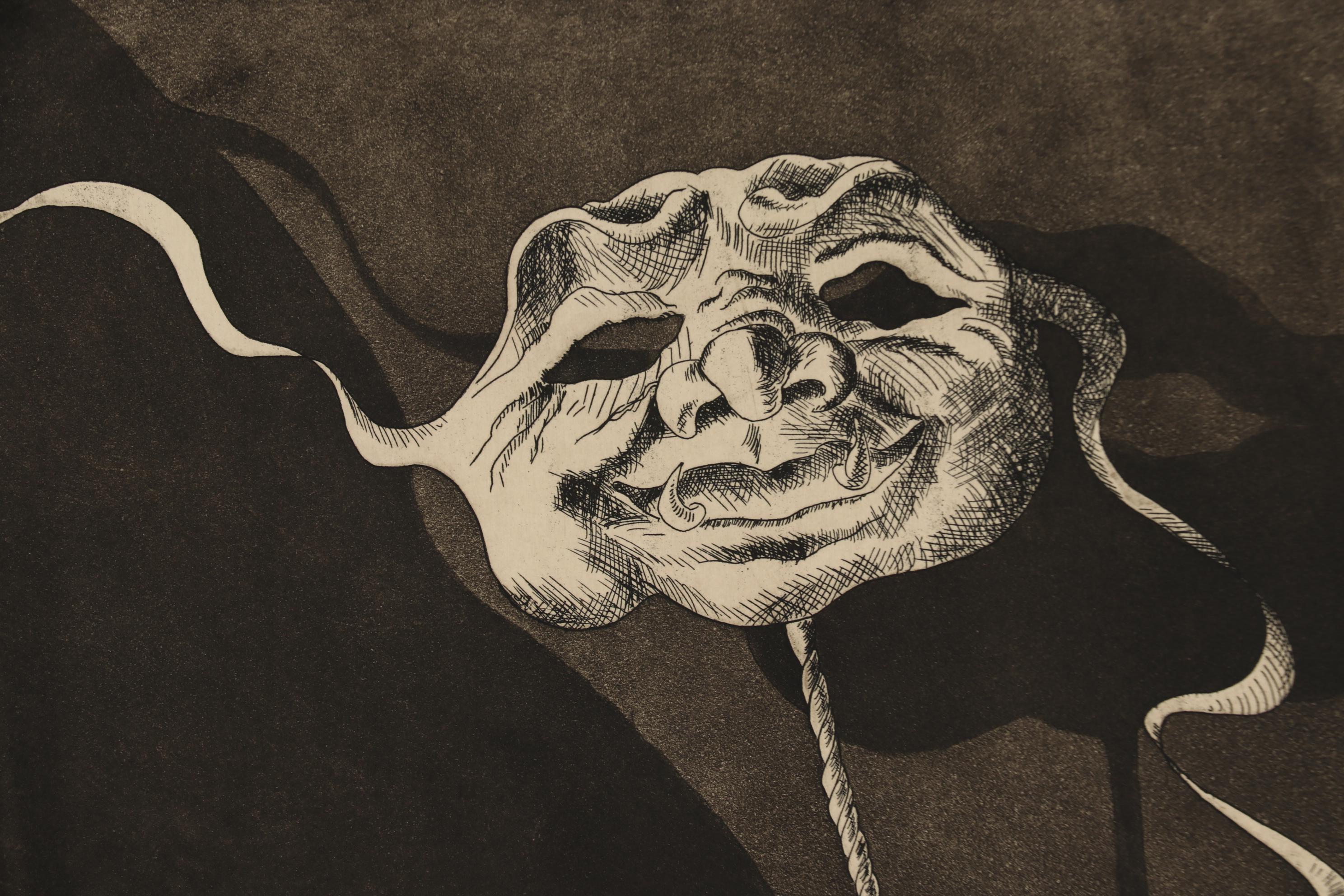 Nick Bubash 1989 Etching "Mistaken Identity"