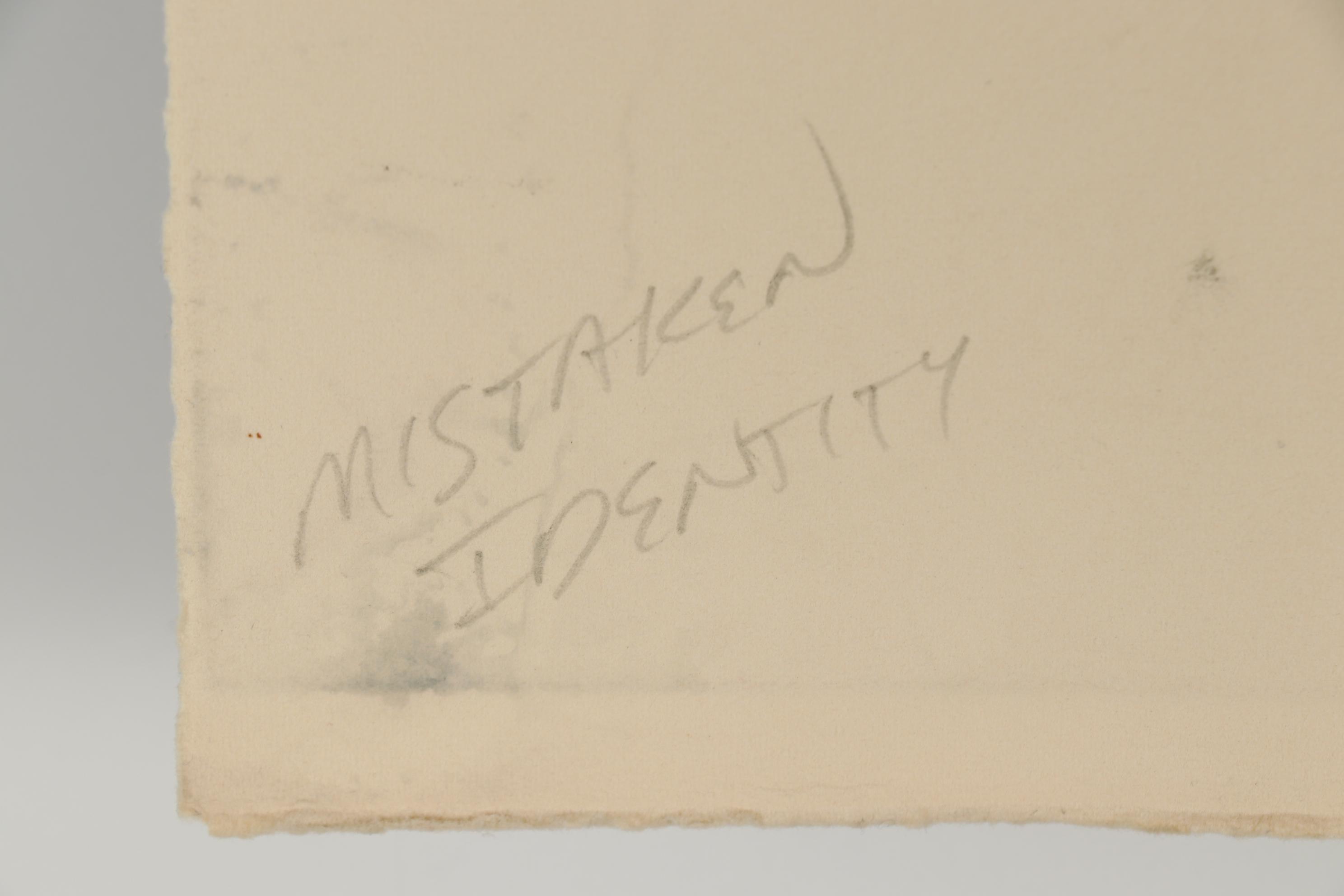 Nick Bubash 1989 Etching "Mistaken Identity"