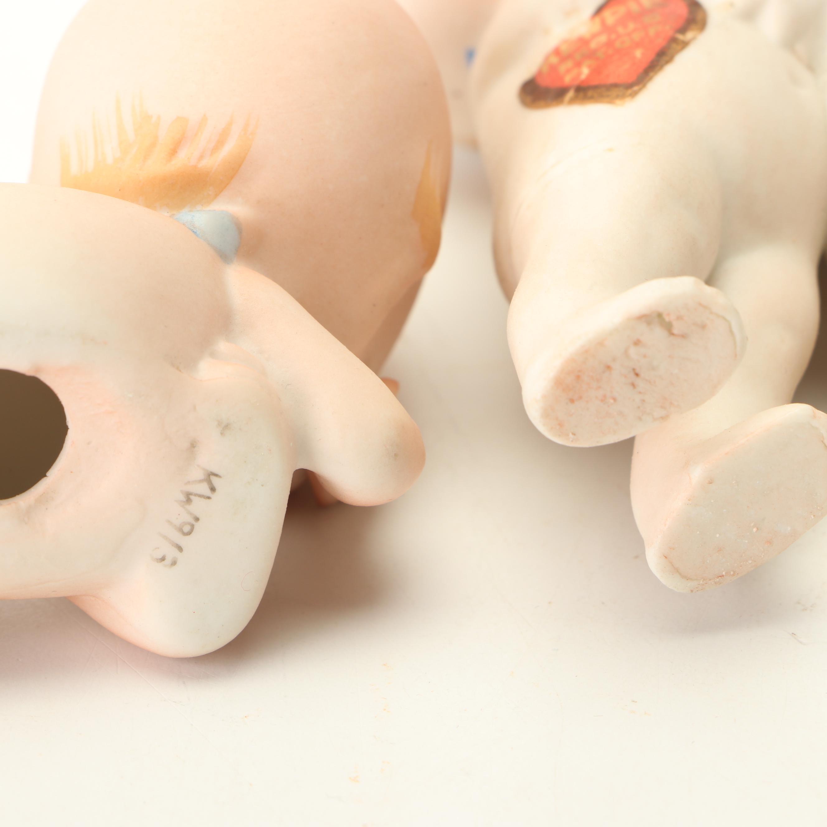"Kewpie" Bisque Figurines by Rose O'Neill, Early to Mid 20th Century