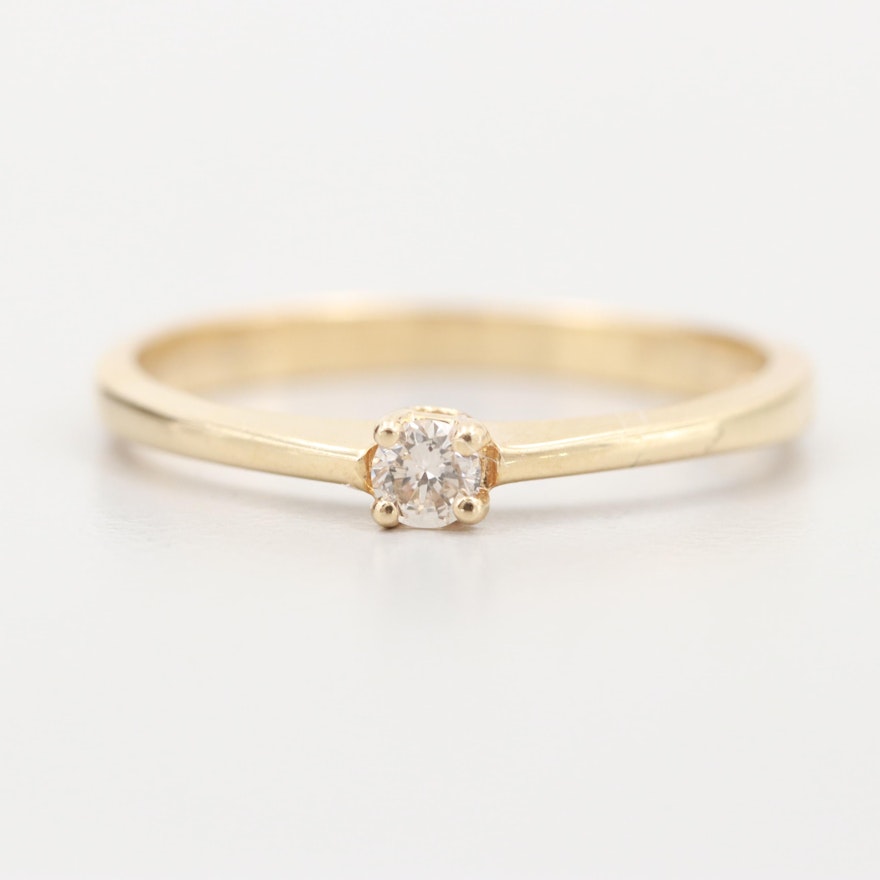 14K Yellow Gold Diamond Ring