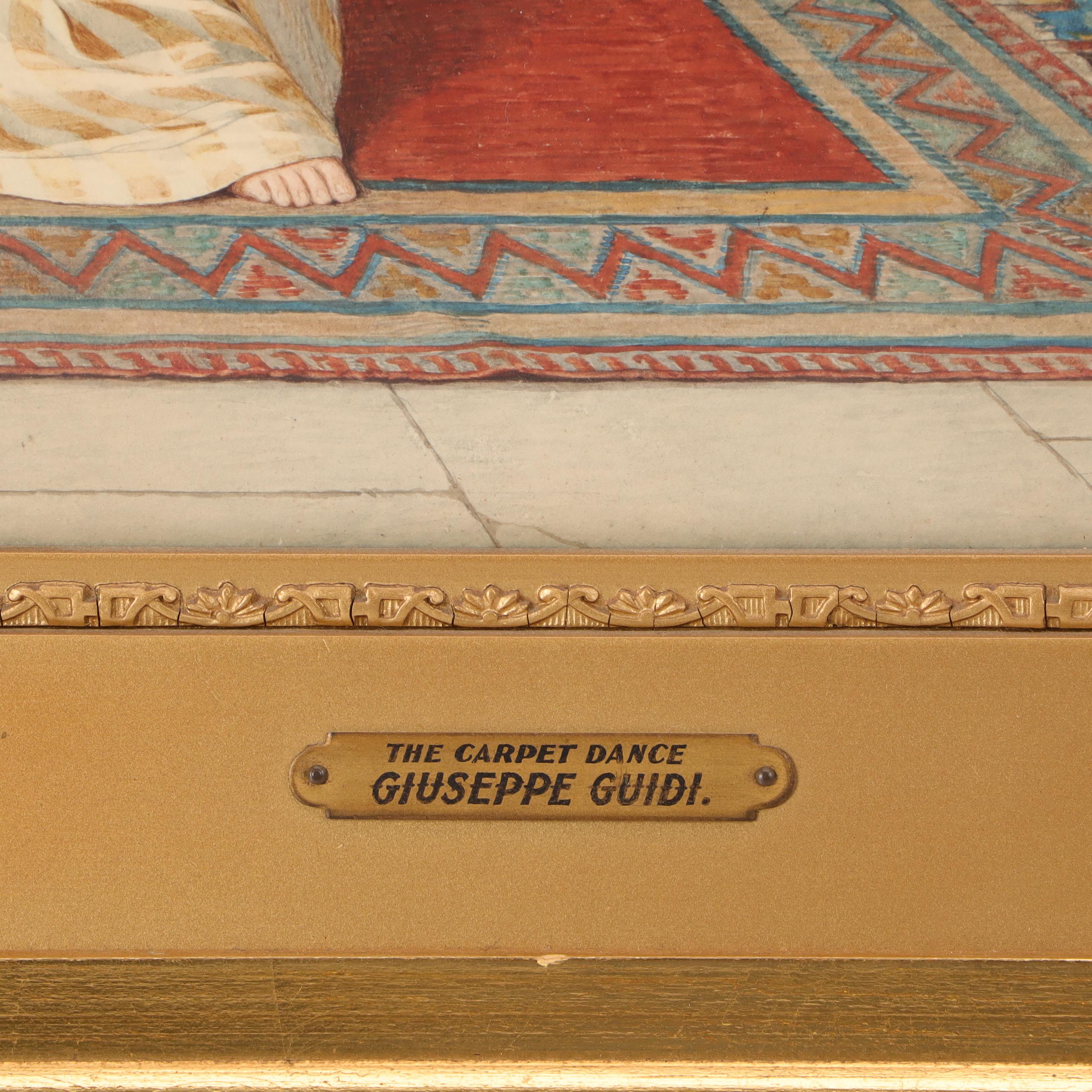 Giuseppe Guidi Orientalist Style Watercolor Painting