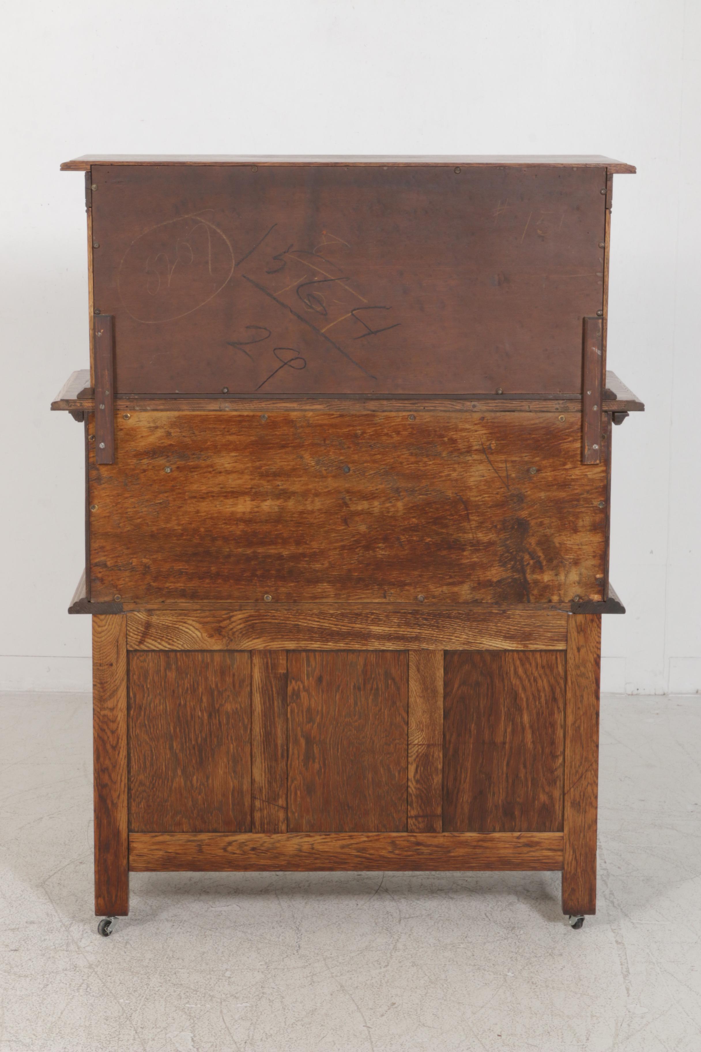 Hecht Brothers Jacobean Style Wooden Court Cabinet