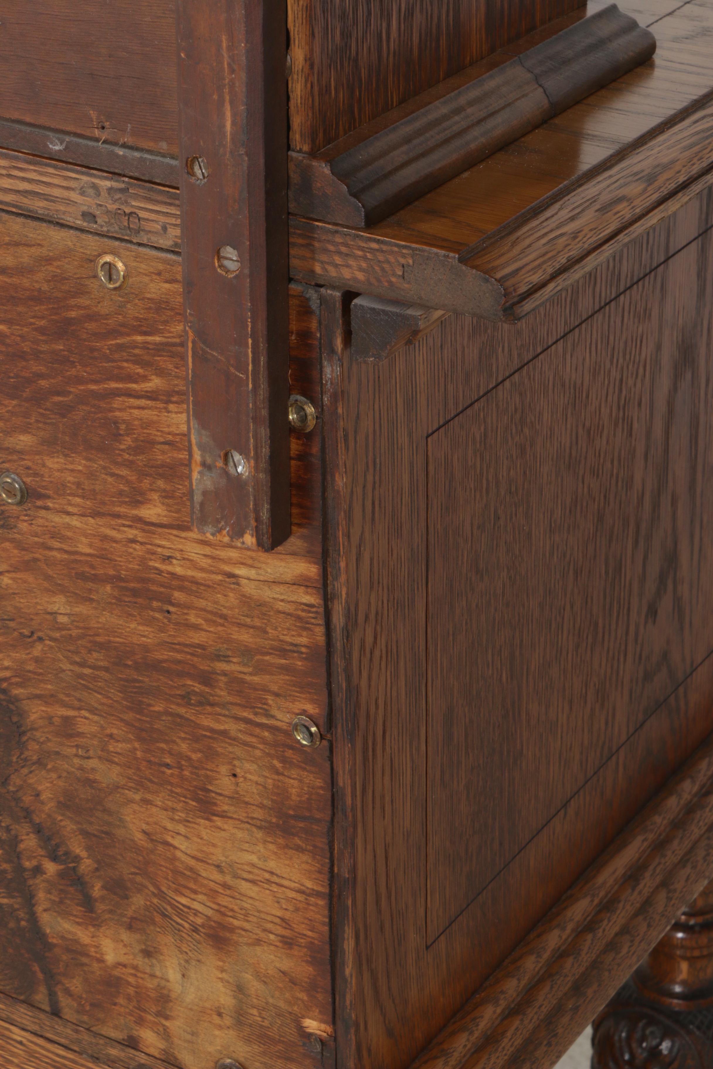 Hecht Brothers Jacobean Style Wooden Court Cabinet