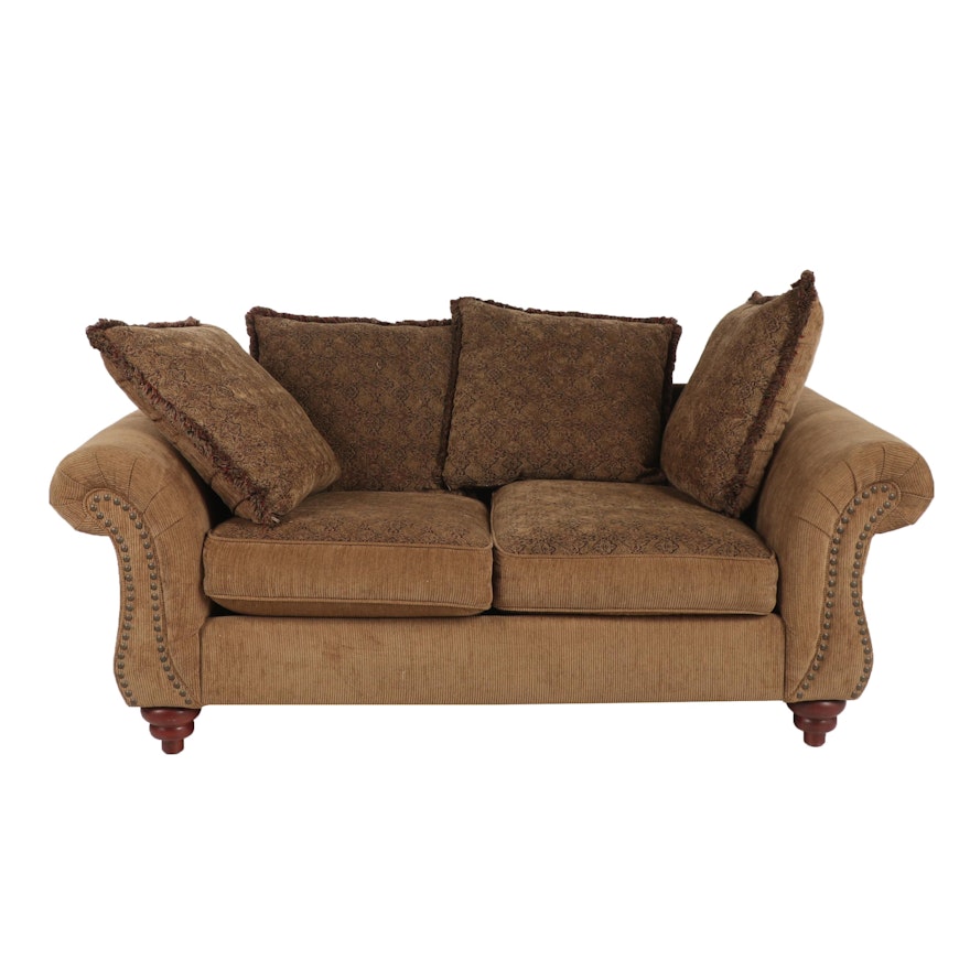 Contemporary H.M. Richards Inc. Chenille Upholstered Loveseat