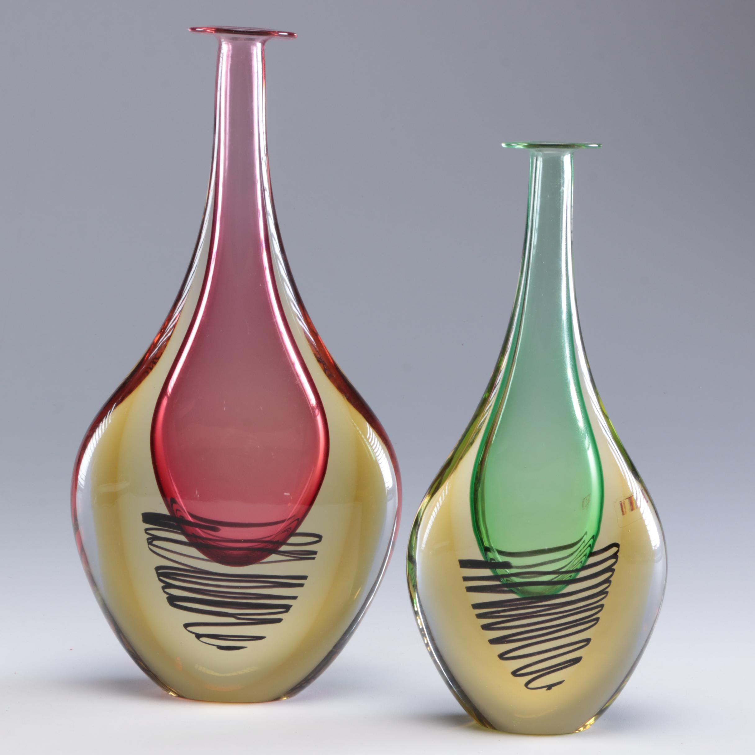 Murano Blown Glass Vases