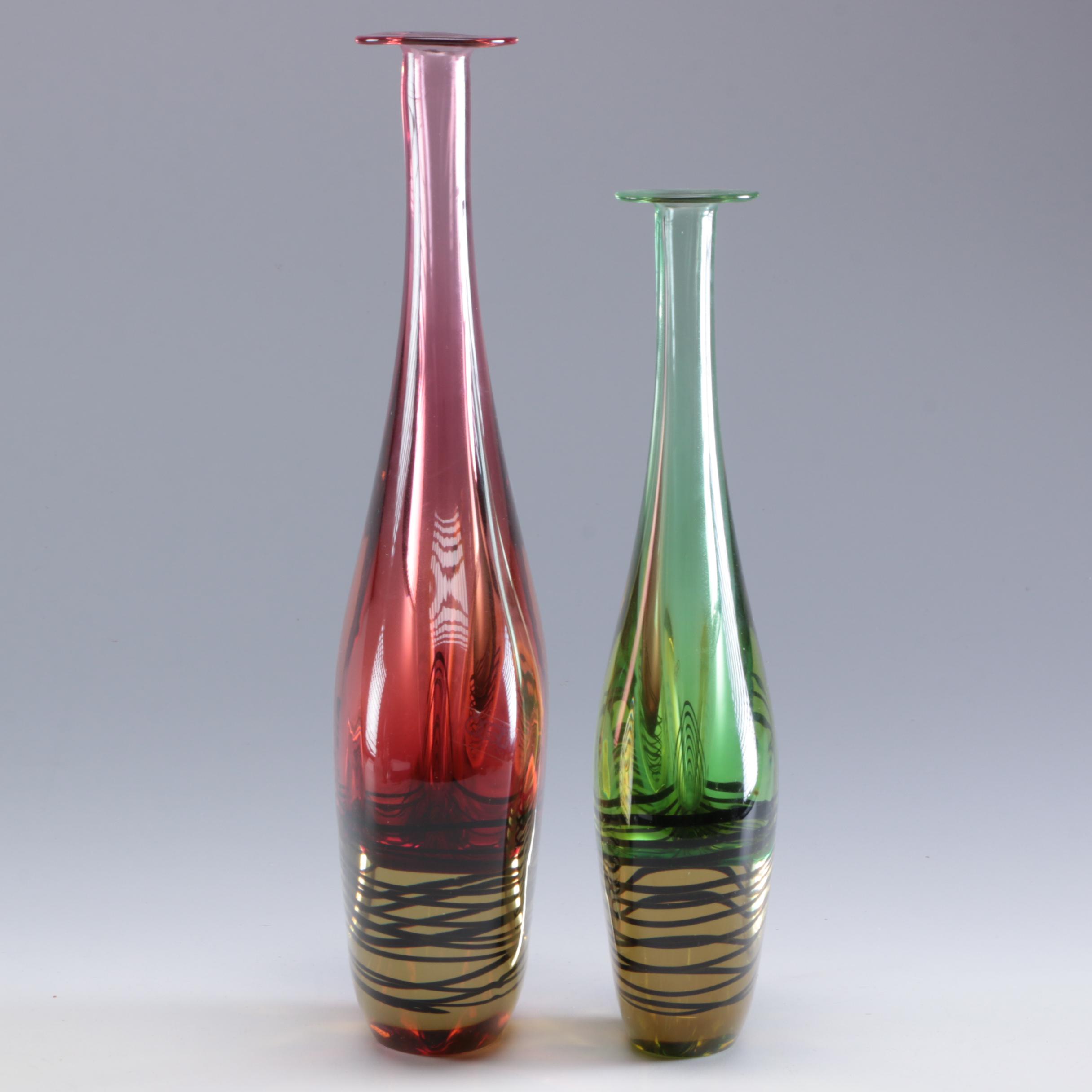 Murano Blown Glass Vases