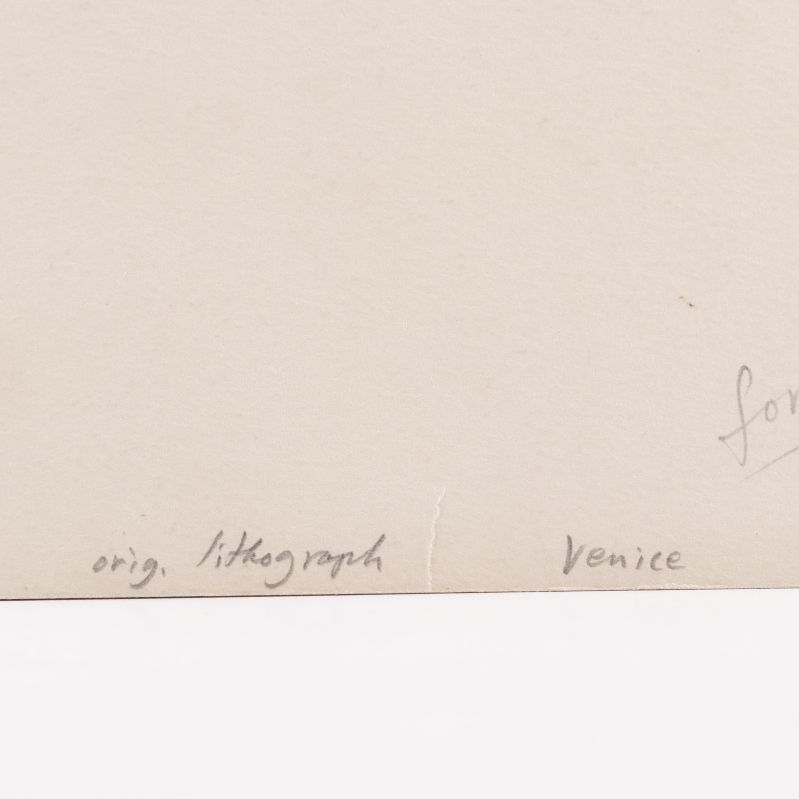 Joseph Pennell Lithograph "Venice"