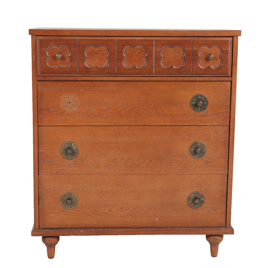 Transitional / Modern Birch and Ash Chest of Drawers, Mid-20th Century