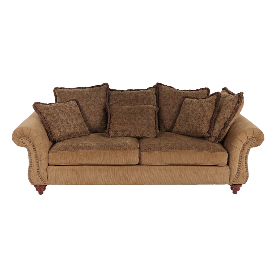 Contemporary H.M. Richards Inc. Chenille Upholstered Sofa