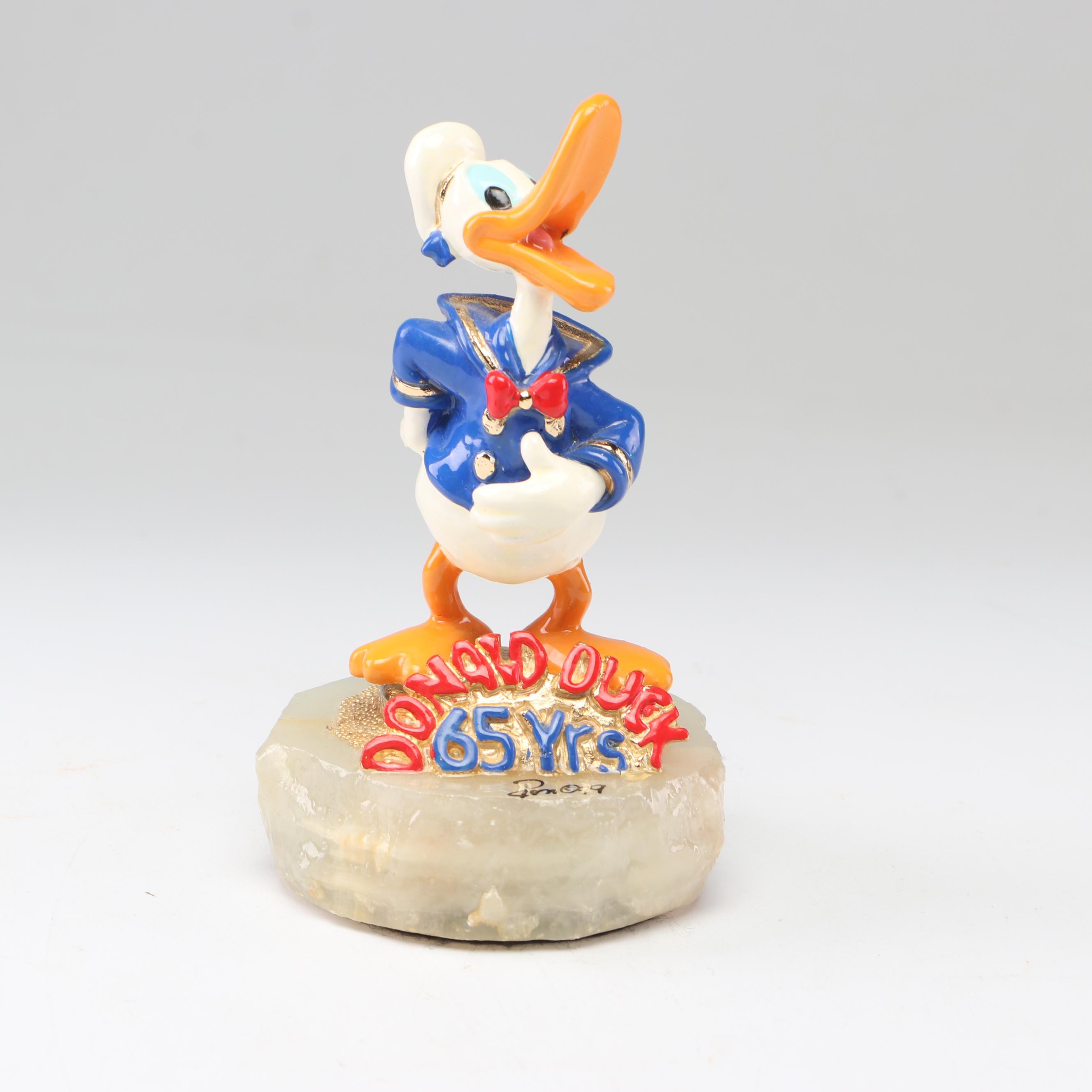 Ron Lee "Donald Duck" Limited Edition 65th Anniversary Figurine on Onyx Base
