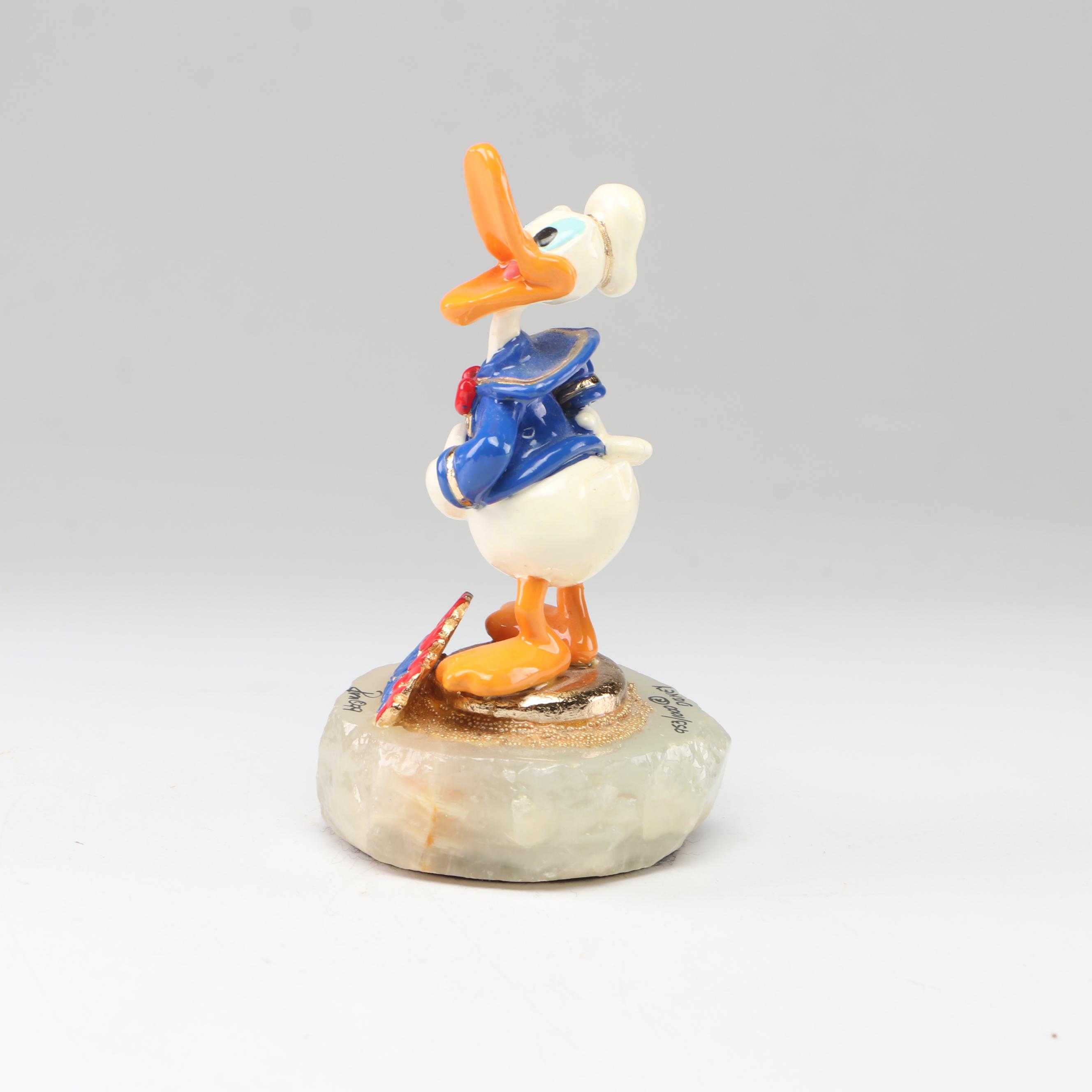 Ron Lee "Donald Duck" Limited Edition 65th Anniversary Figurine on Onyx Base