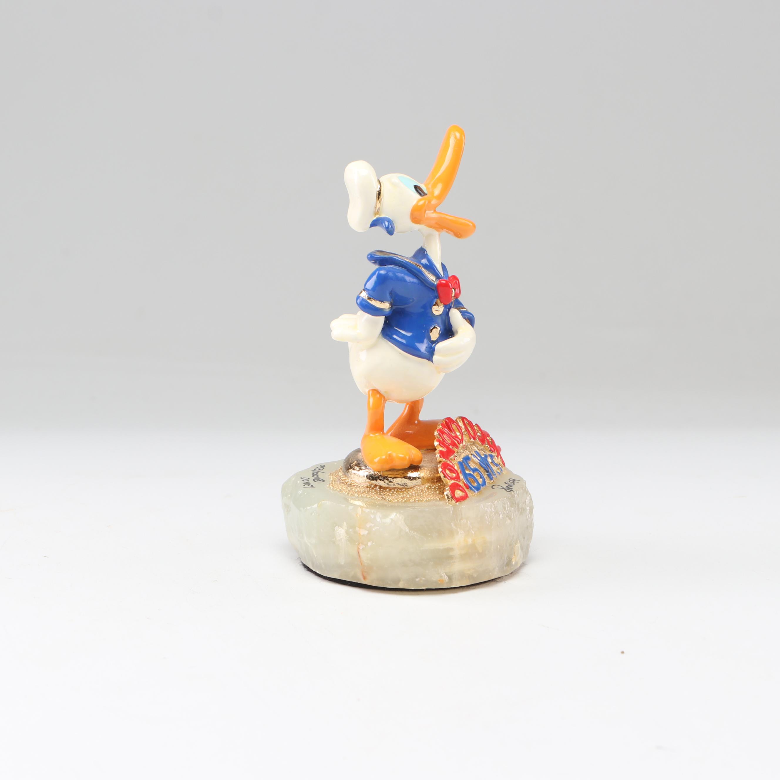 Ron Lee "Donald Duck" Limited Edition 65th Anniversary Figurine on Onyx Base