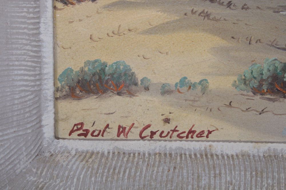 Paul W. Crutcher California Desert Oil Painting