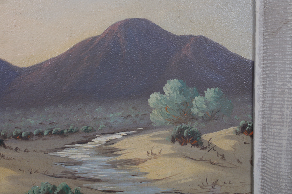 Paul W. Crutcher California Desert Oil Painting