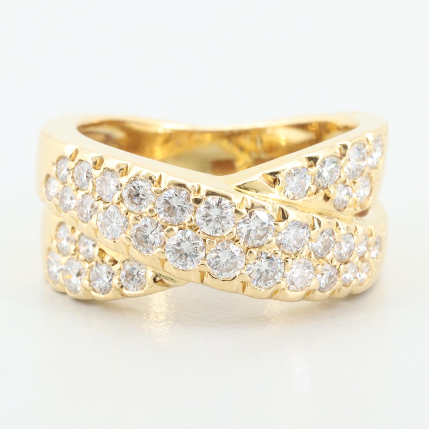 18K Yellow Gold 1.17 CTW Diamond Ring