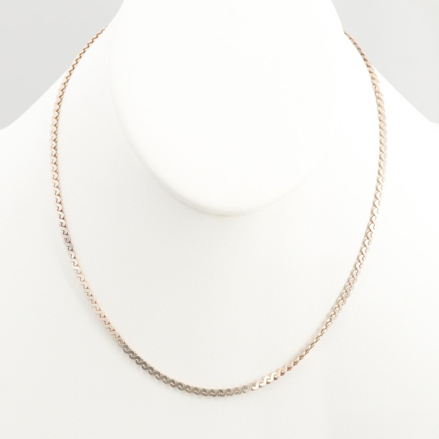 Sterling Silver Serpentine Chain Necklace