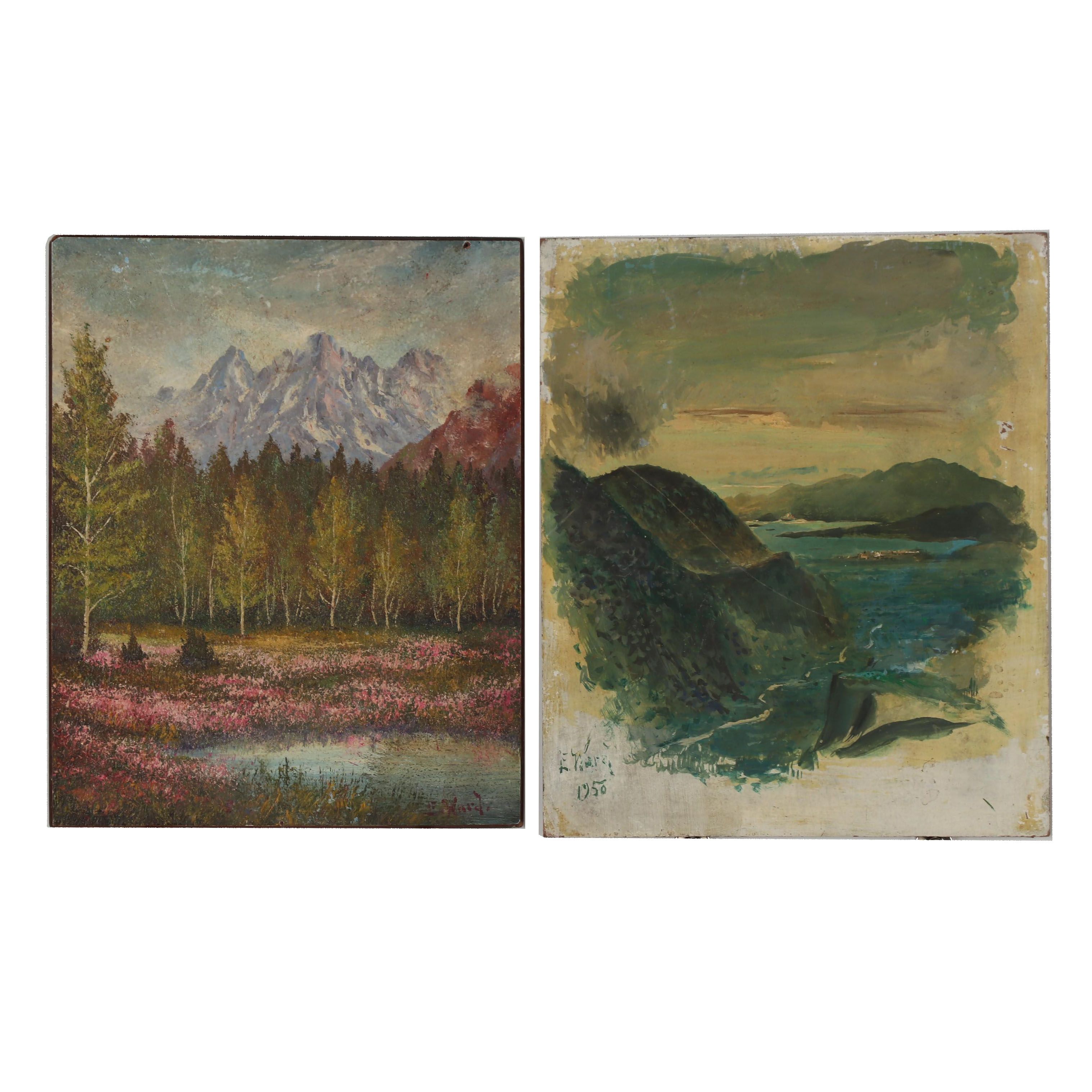 Edmund Ward 1930-1950 Landscape Oil Paintings