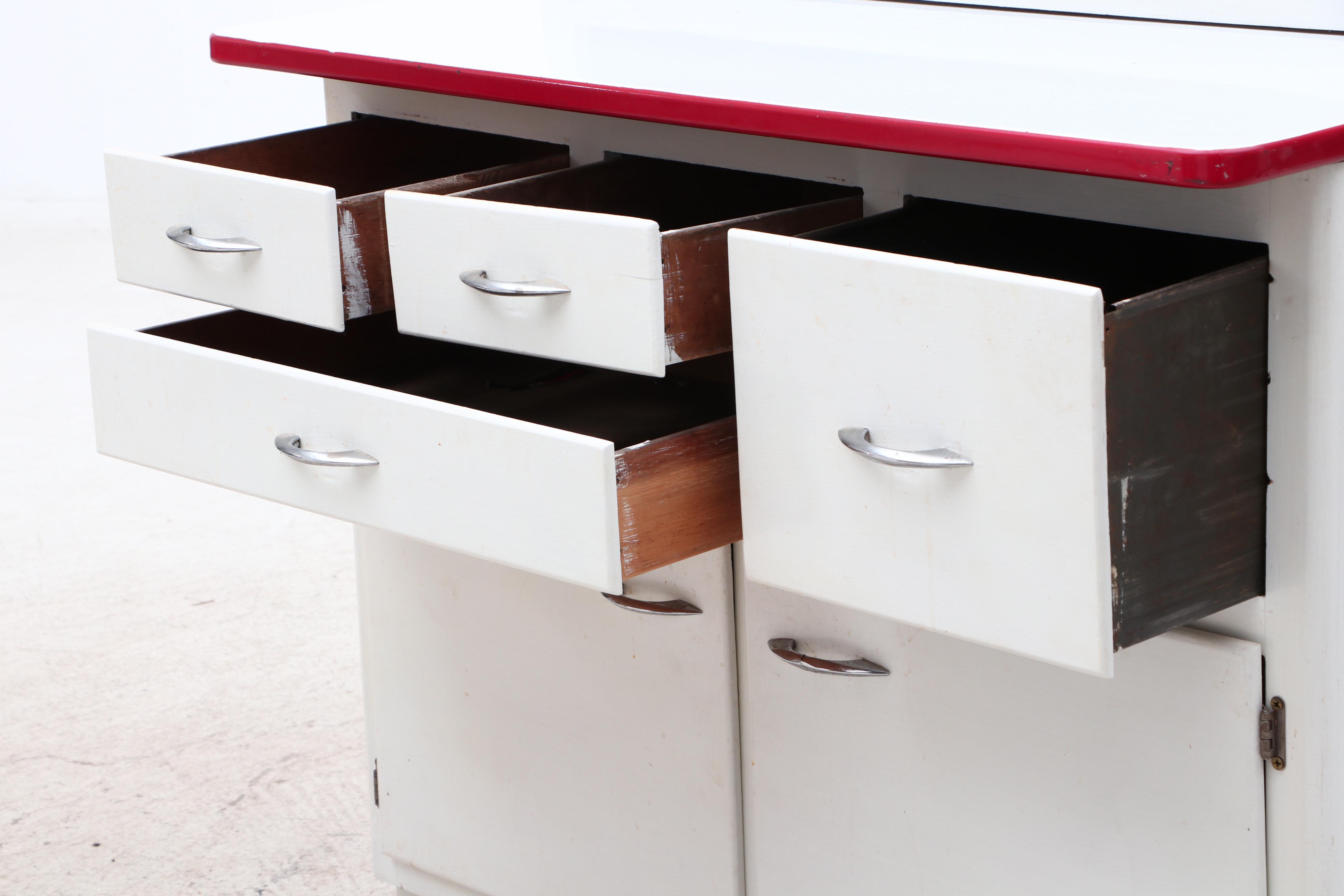 Scheirich Co. Hoosier Cabinet, Early 20th Century