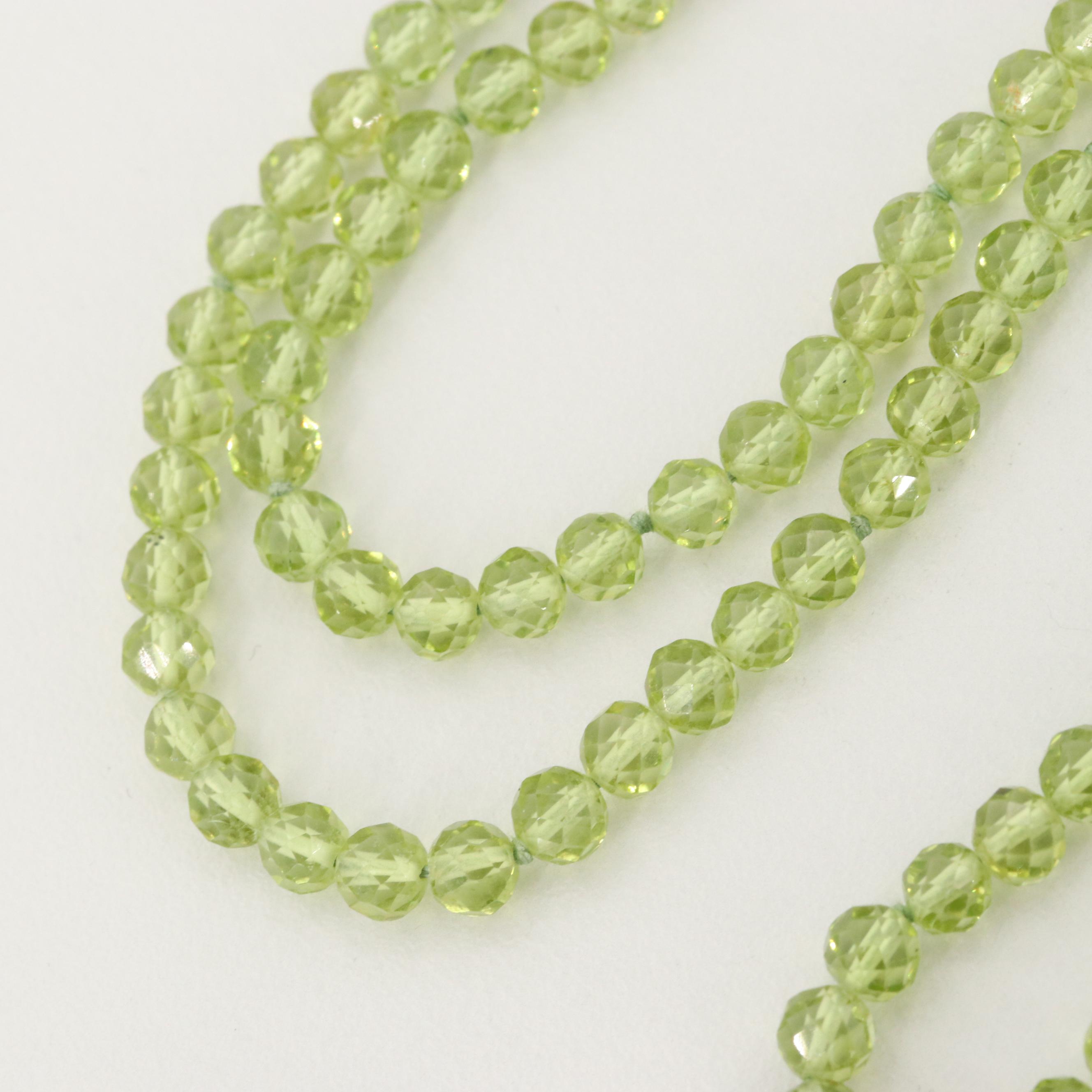 Tiffany & Co. 18K Yellow Gold Cultured Pearl and Peridot  Necklace