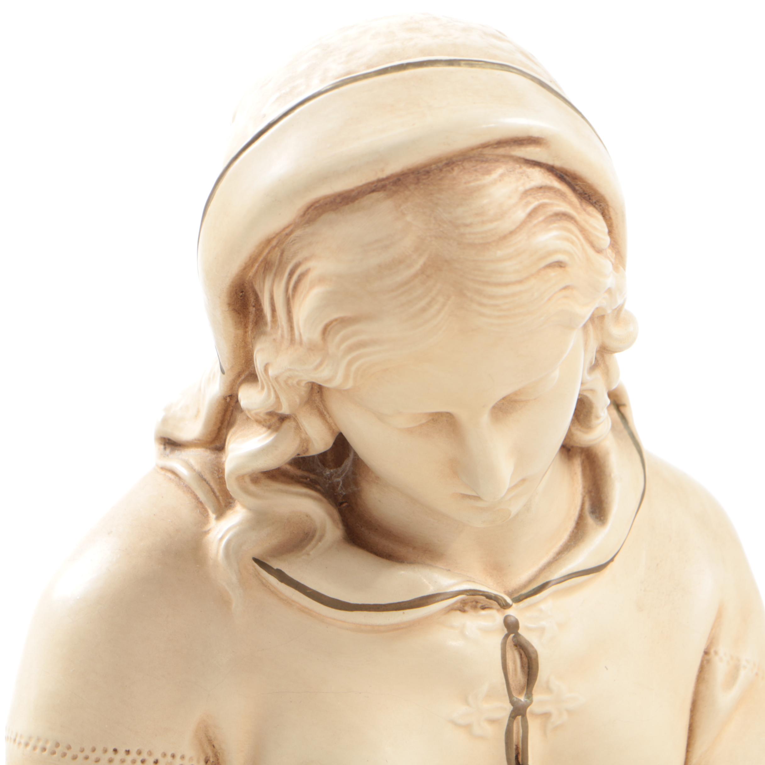 Marwal Chalkware Sculpture after Felix Martin Miller