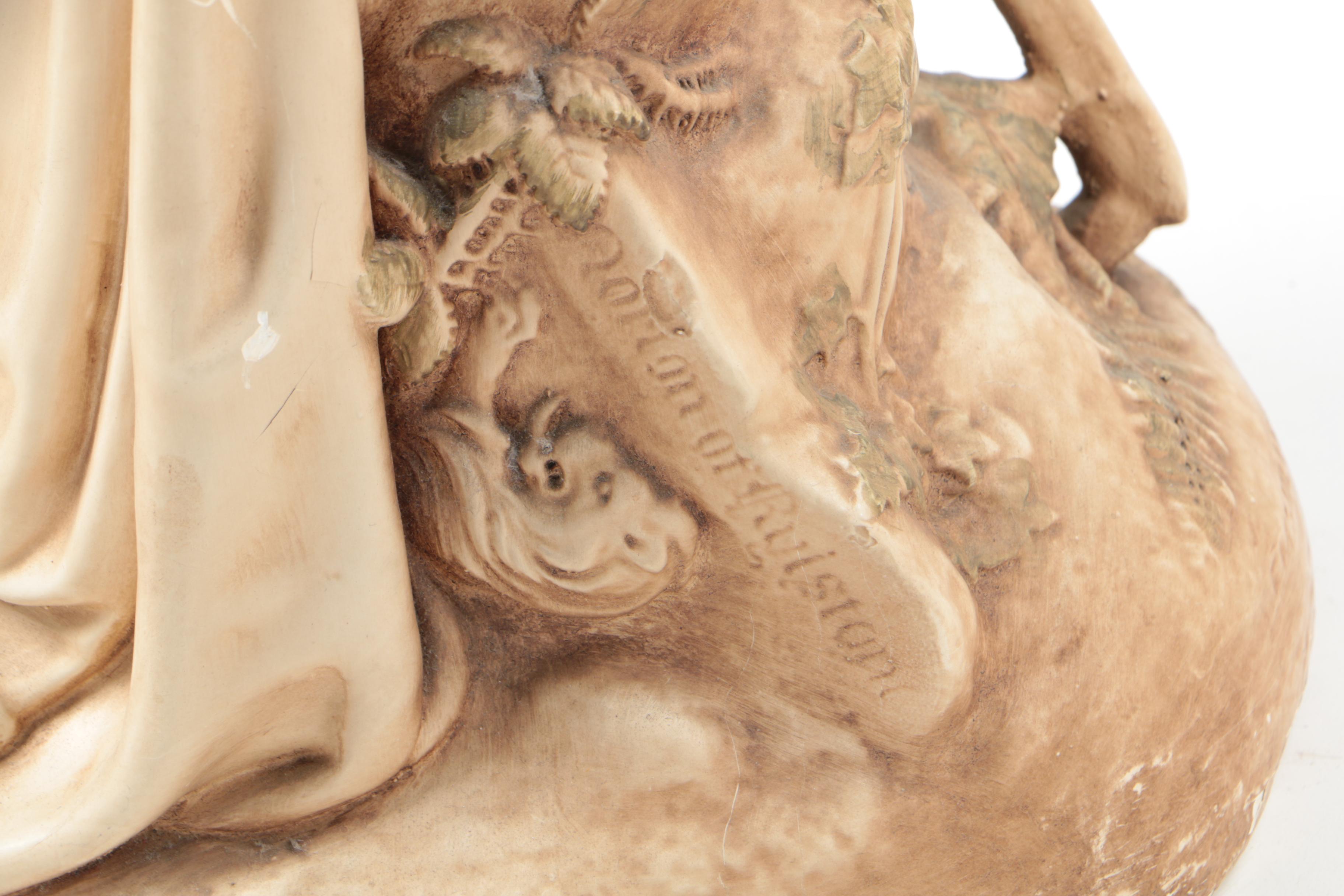 Marwal Chalkware Sculpture after Felix Martin Miller