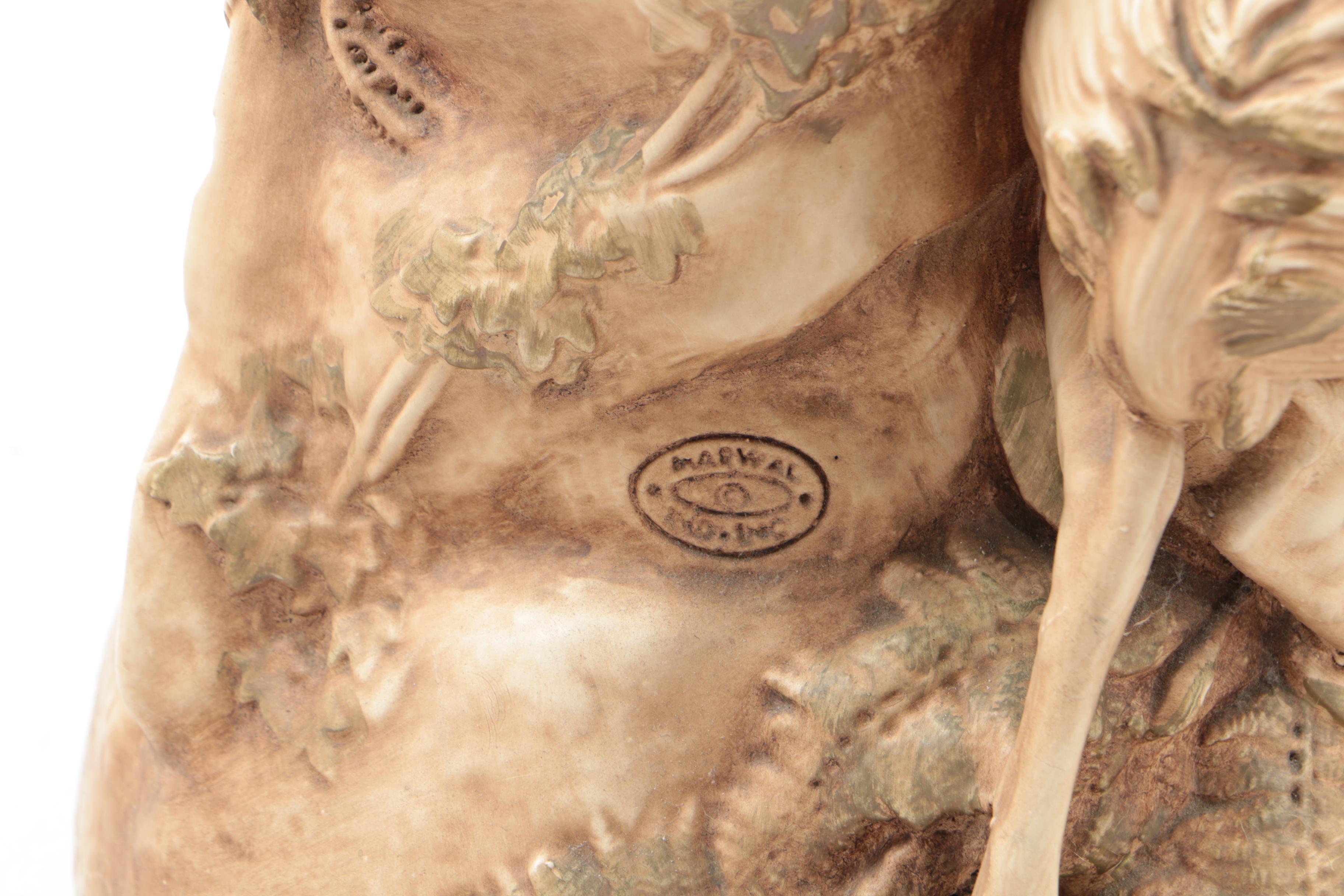 Marwal Chalkware Sculpture after Felix Martin Miller