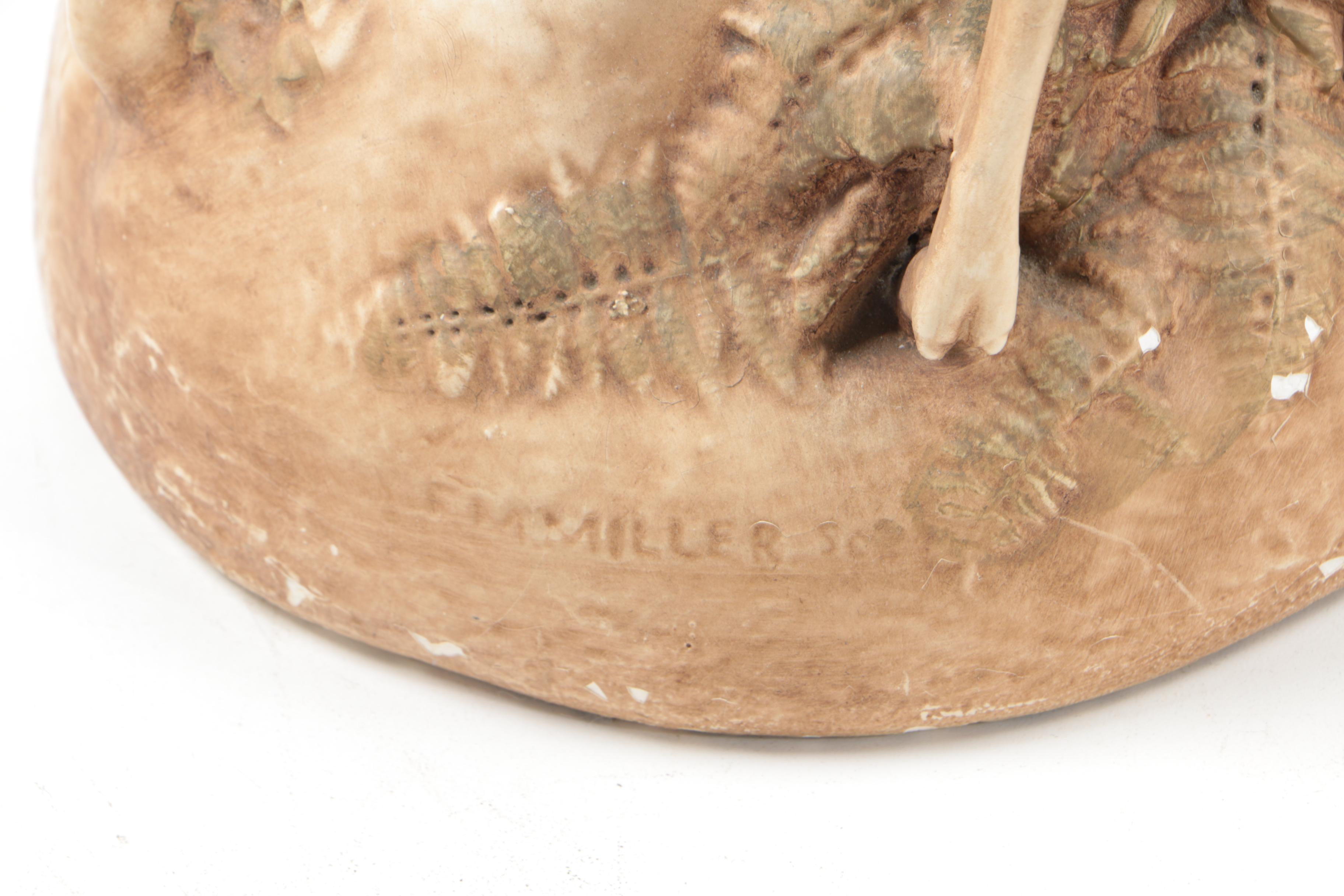 Marwal Chalkware Sculpture after Felix Martin Miller