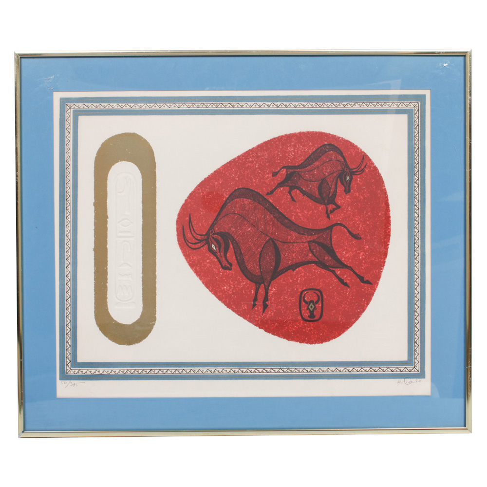 Keith Llewellyn DeCarlo Cast Paper Lithograph