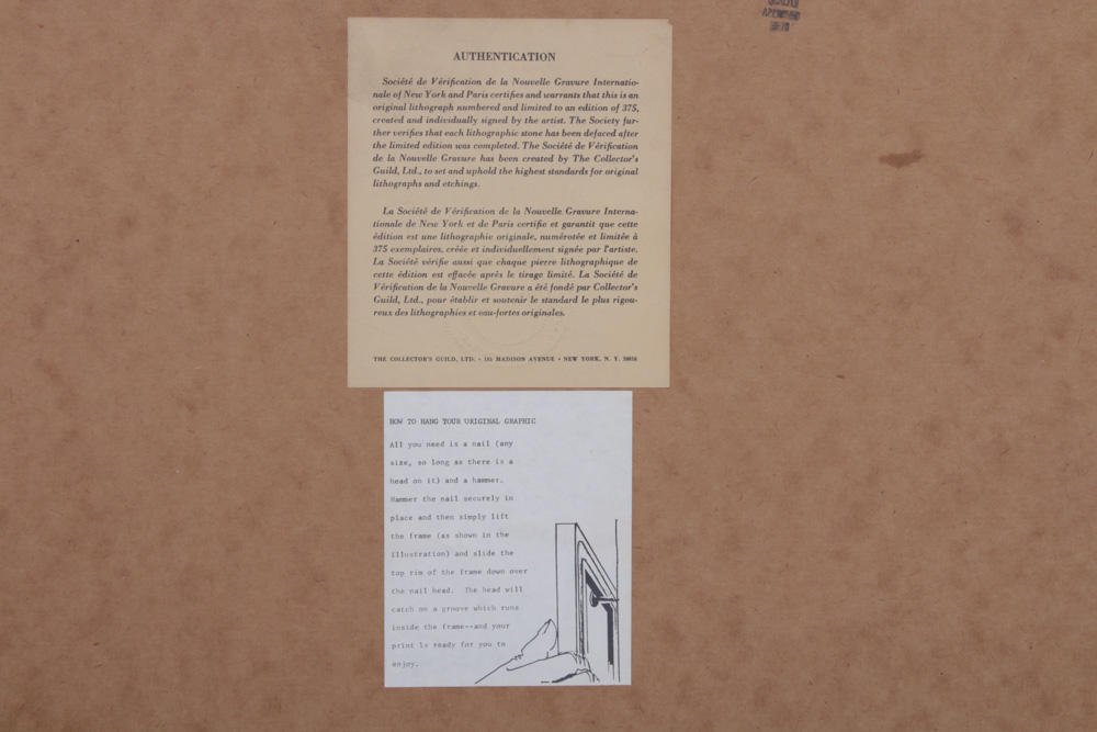 Keith Llewellyn DeCarlo Cast Paper Lithograph