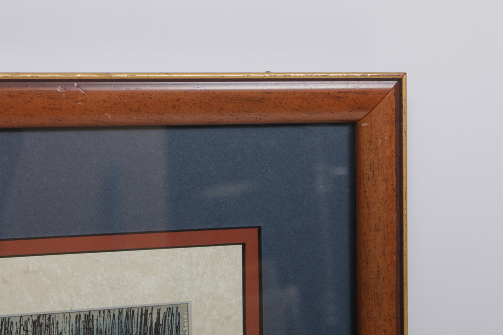 George Yelich Lithograph of a Cityscape