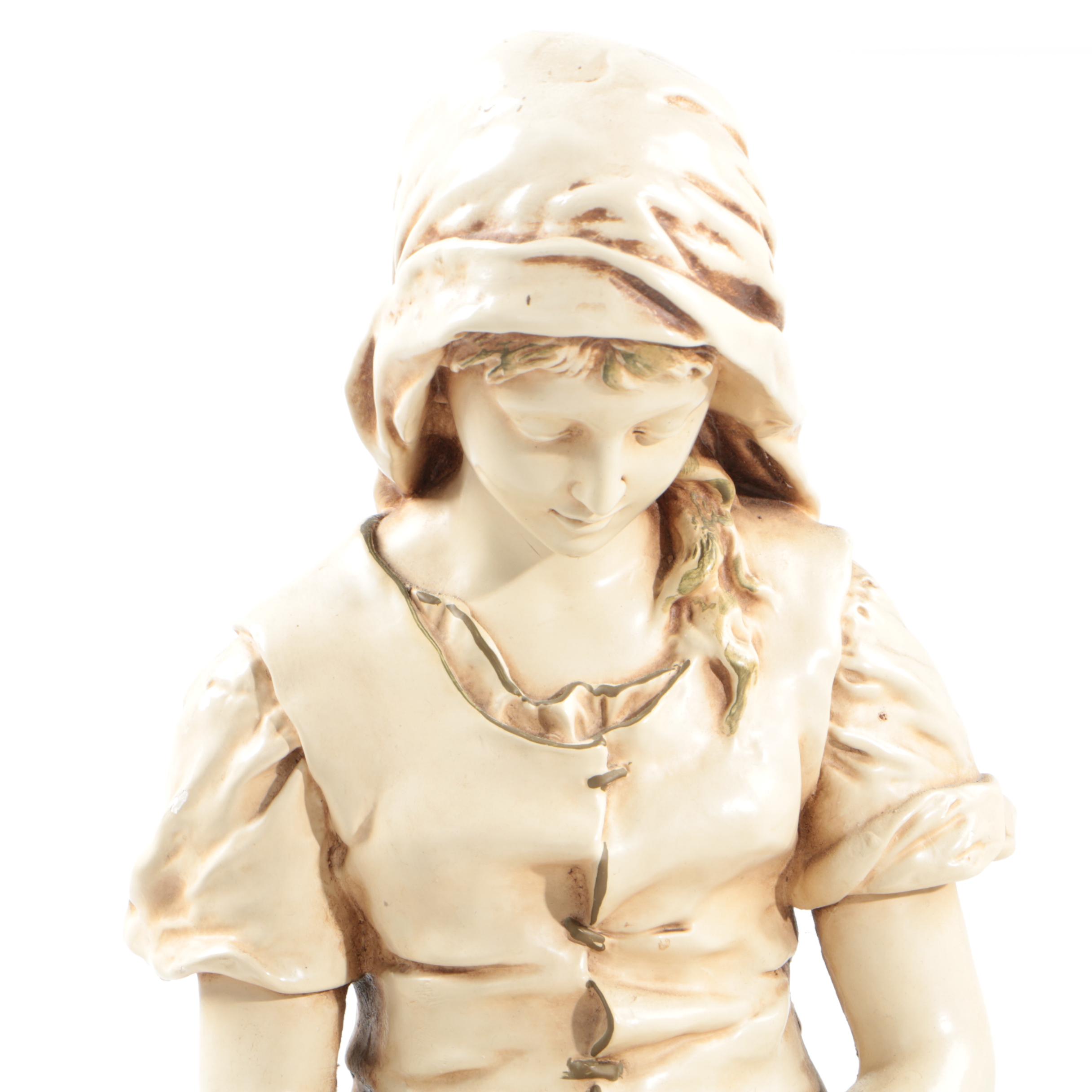 Alexander Backer Company Chalkware Sculpture after Émile Edward Peynot