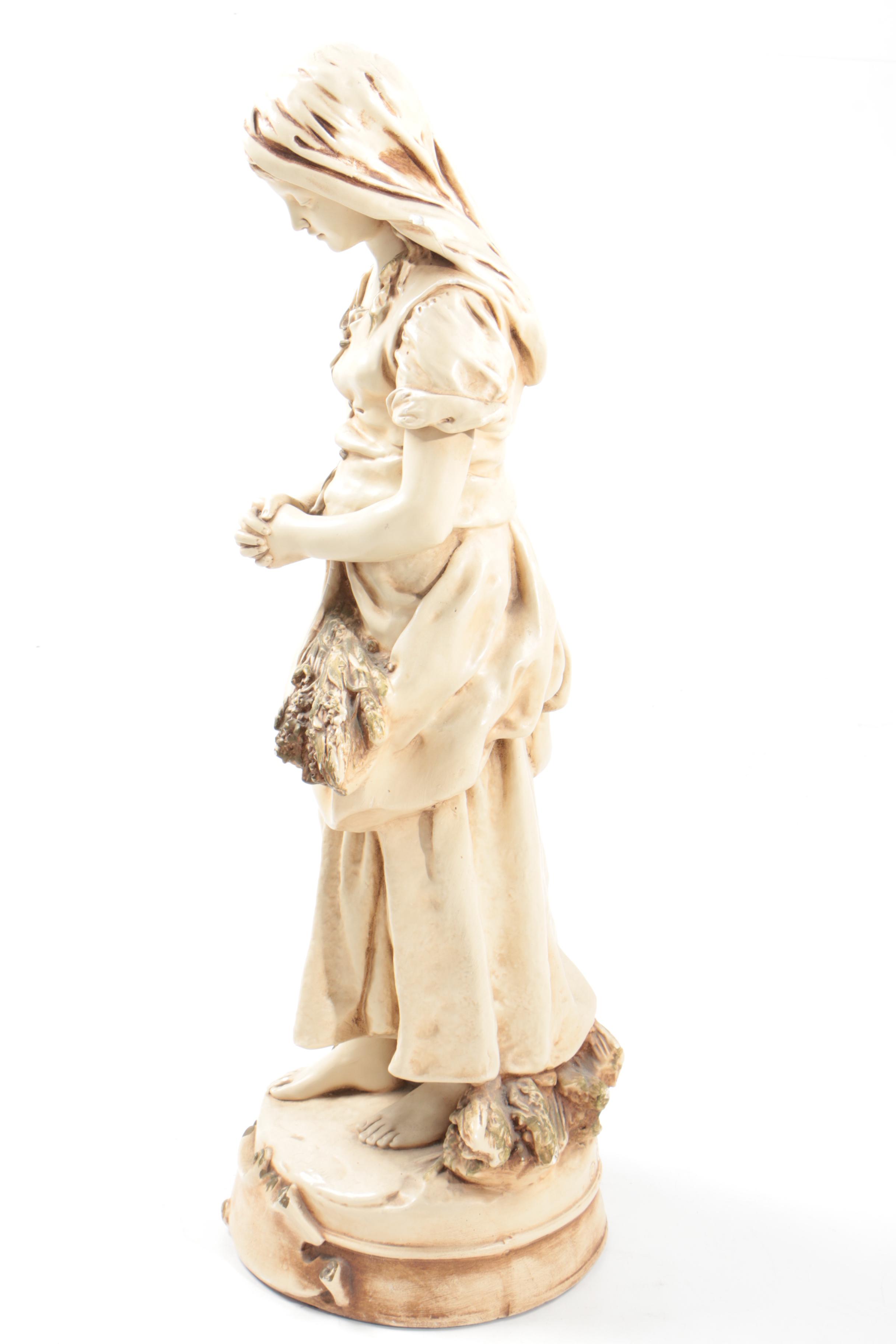 Alexander Backer Company Chalkware Sculpture after Émile Edward Peynot