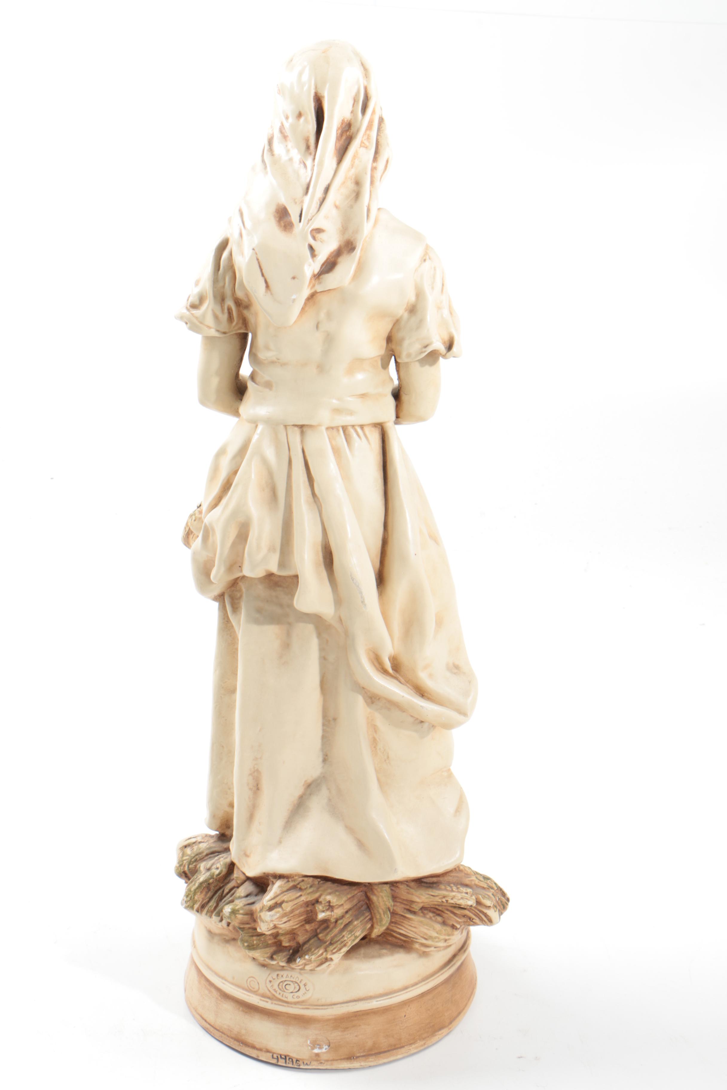 Alexander Backer Company Chalkware Sculpture after Émile Edward Peynot