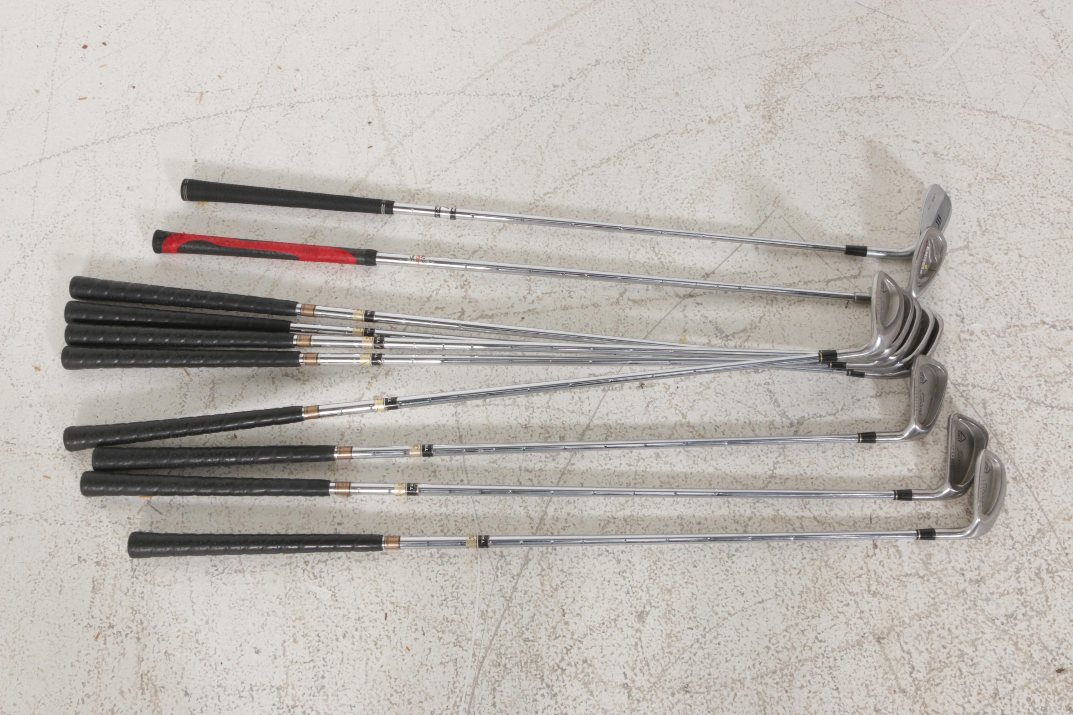 Titleist Golf Clubs and Bag