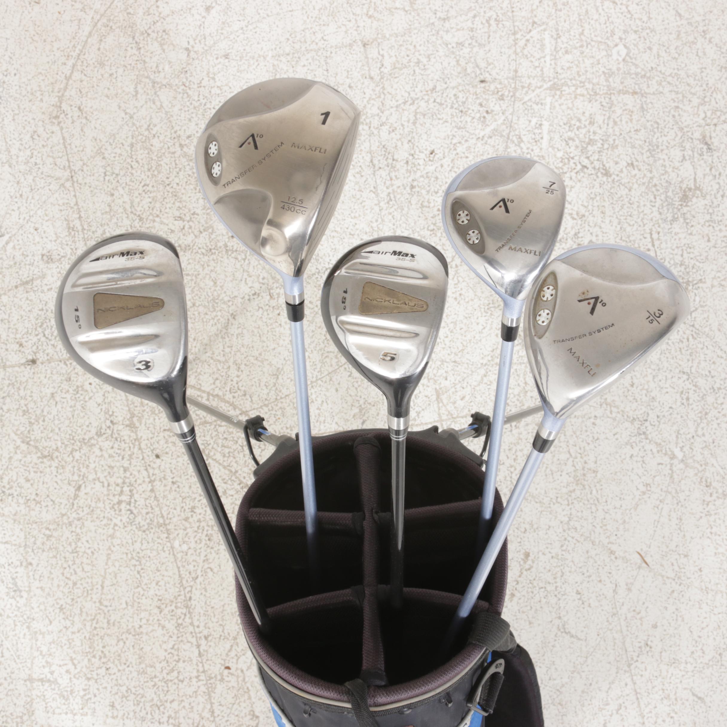 Titleist Golf Clubs and Bag