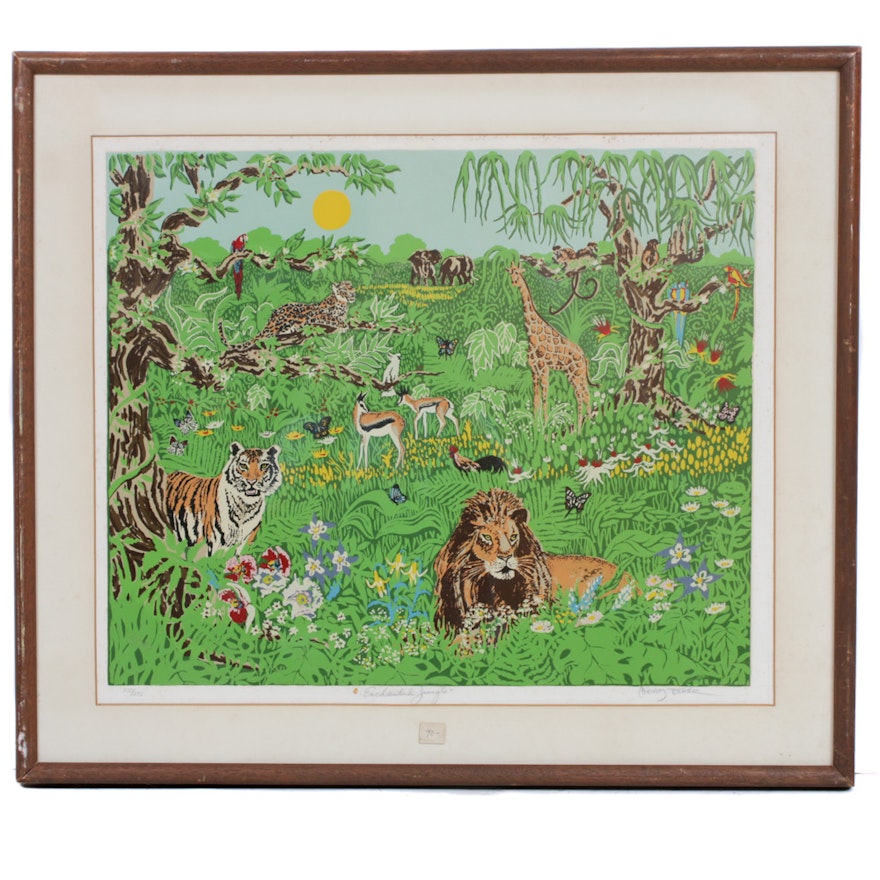Miriam Ecker Serigraph "Enchanted Jungle"