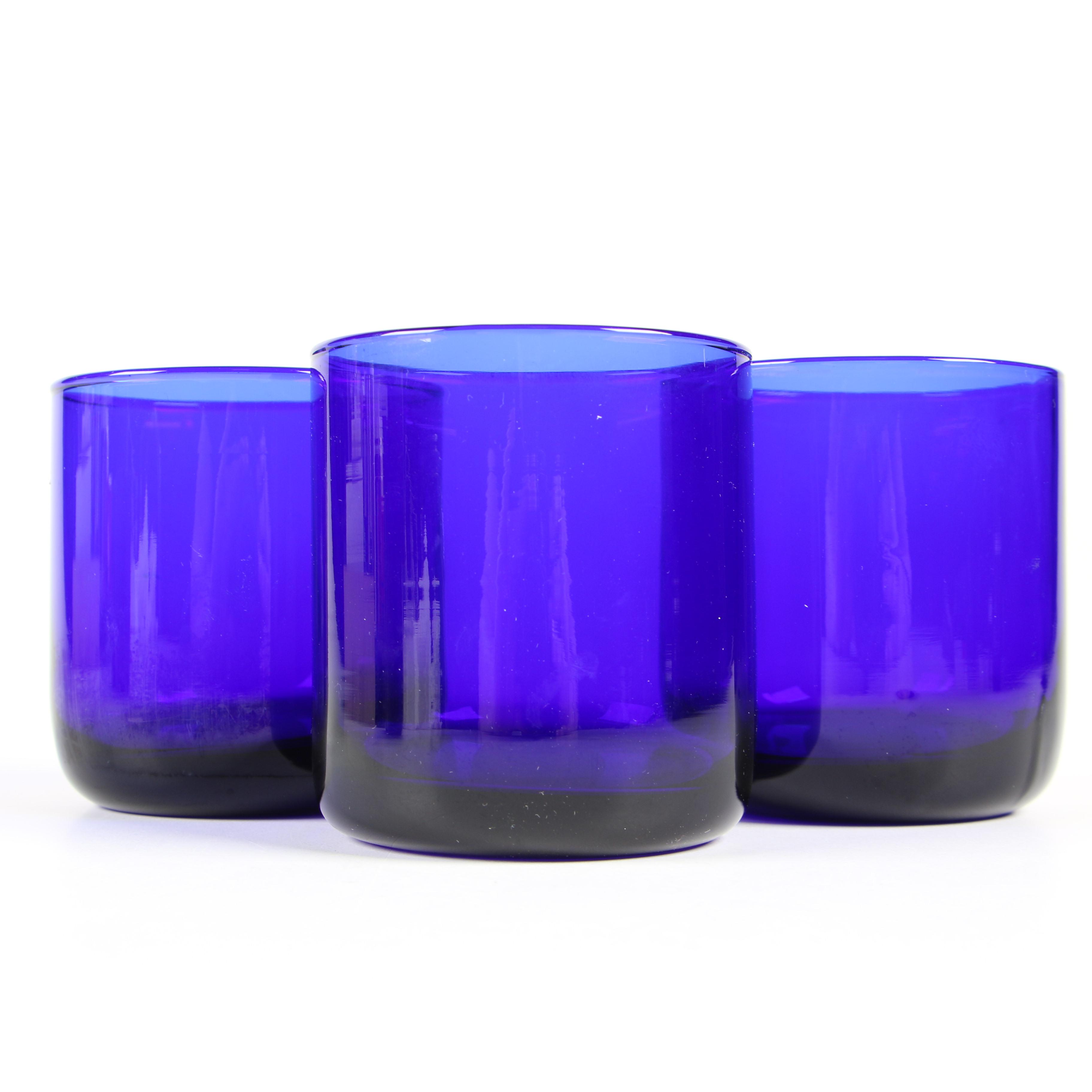 Libbey Cobalt Blue Glass Tumblers