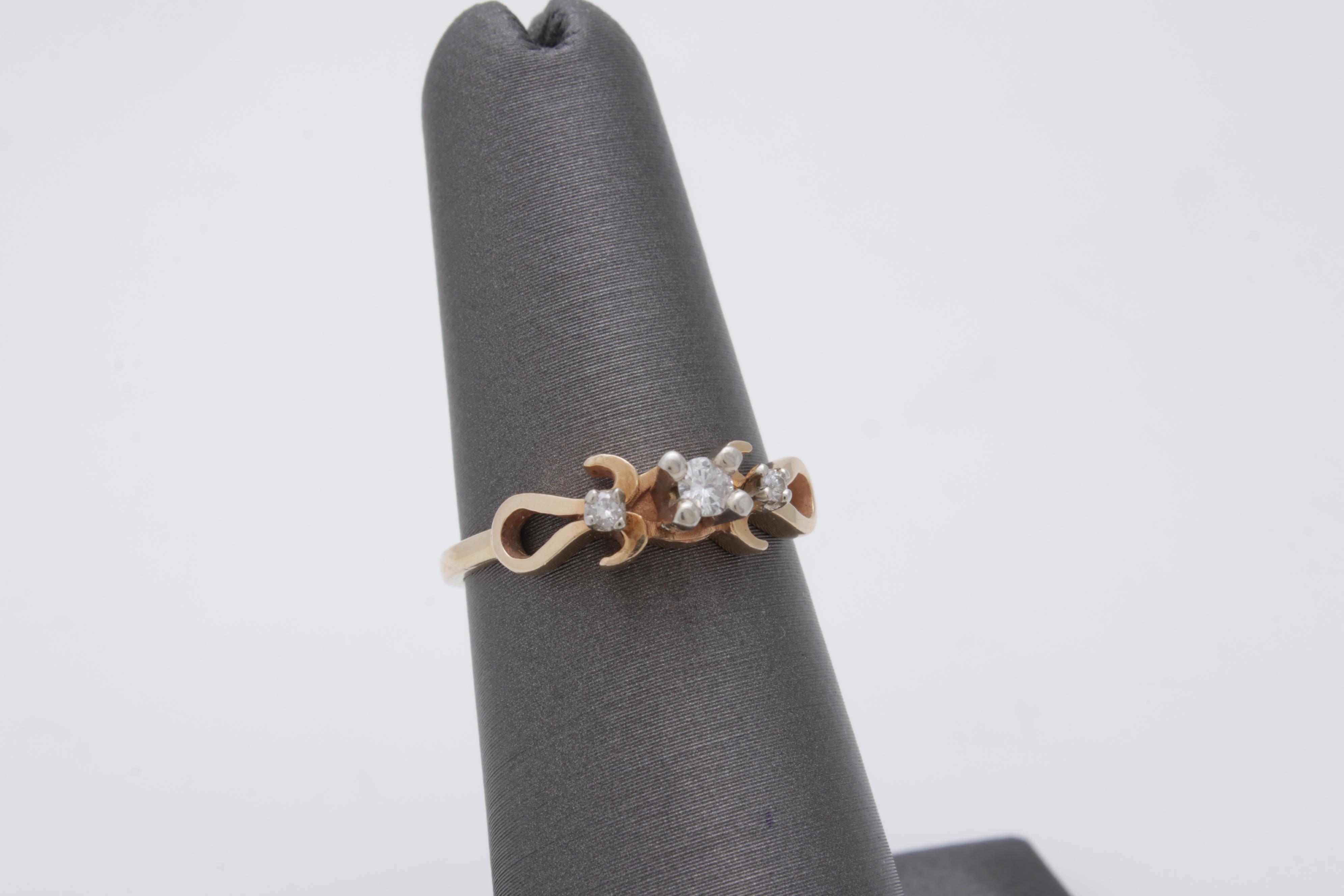 14K Yellow Gold Diamond Ring