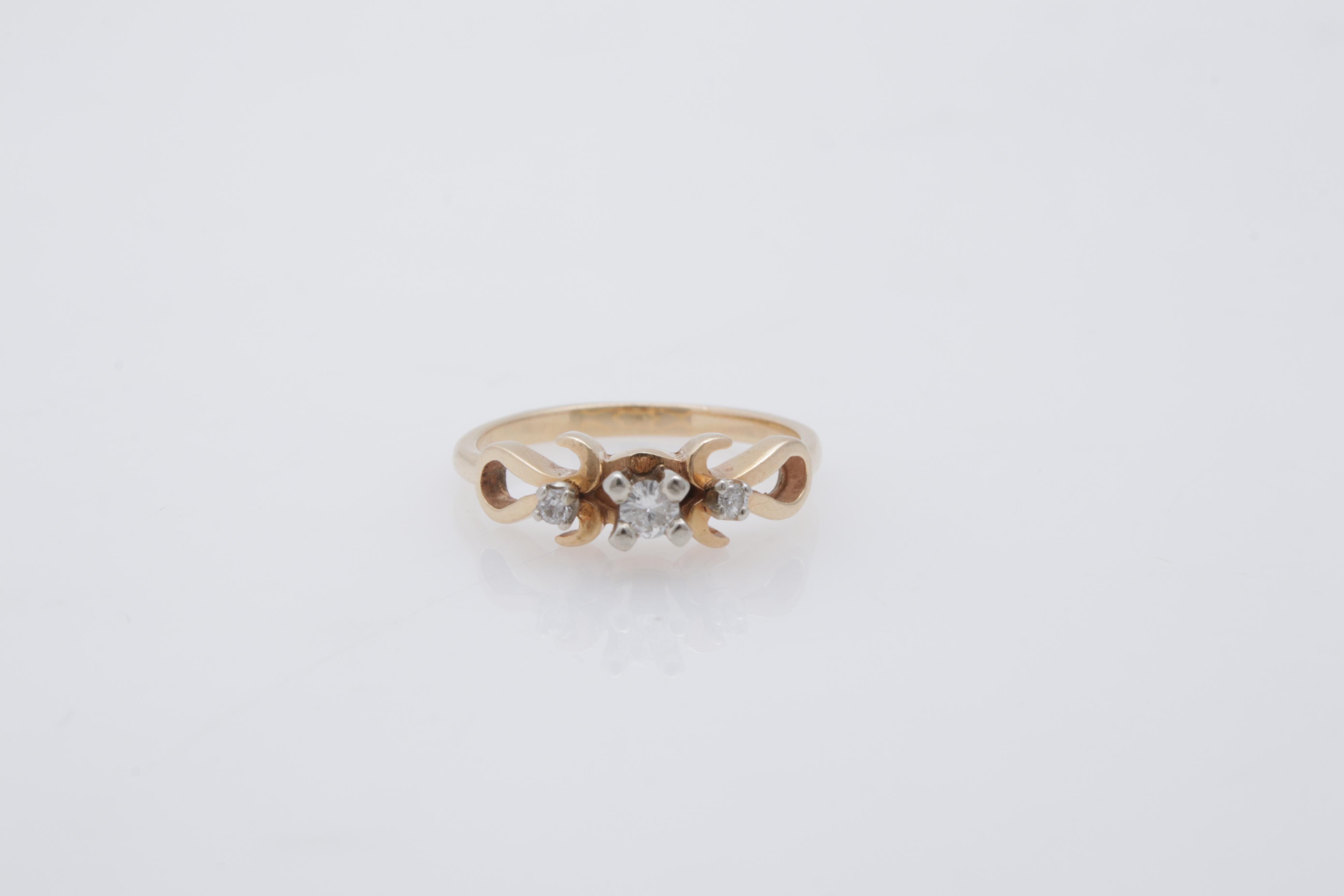 14K Yellow Gold Diamond Ring