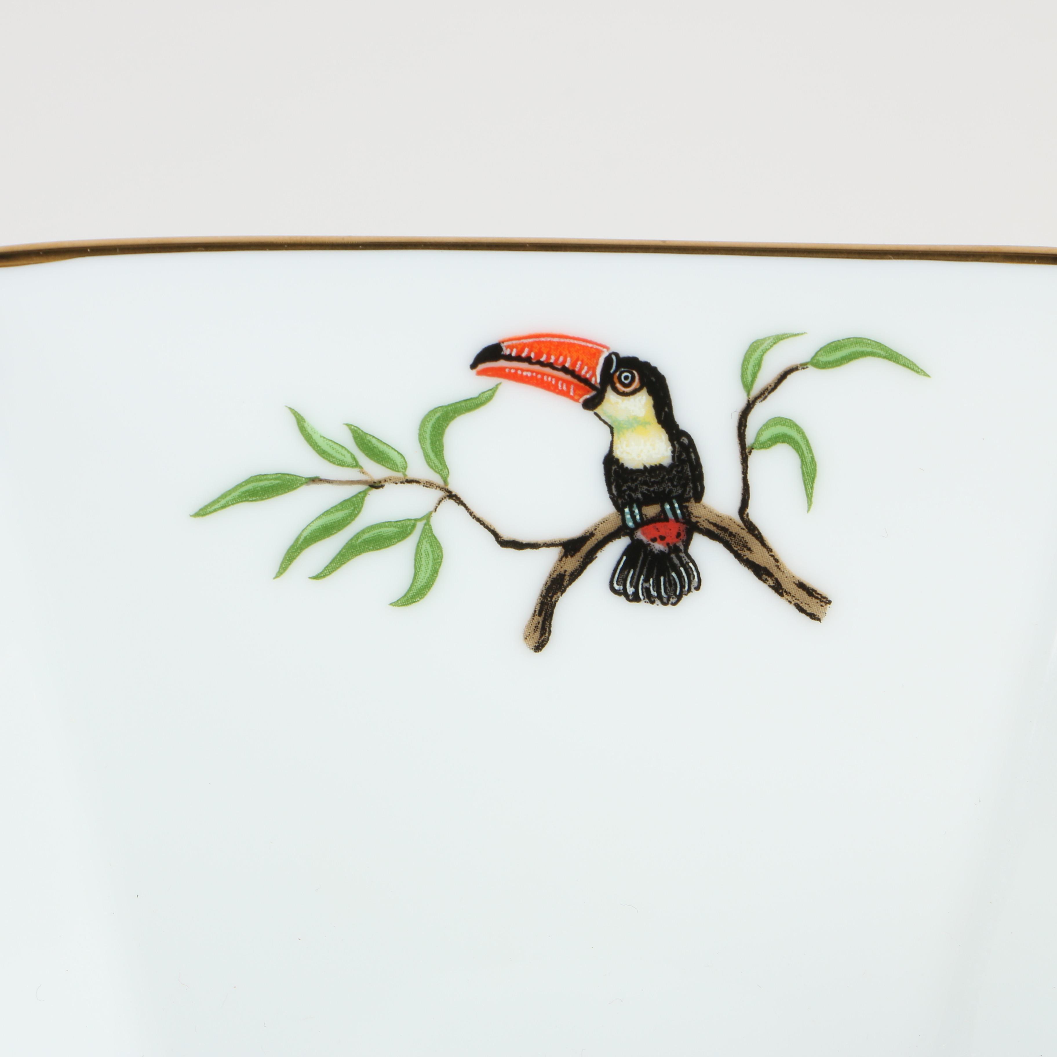 Lynn Chase "Jaguar Jungle" Porcelain Octagonal Vegetable Bowl