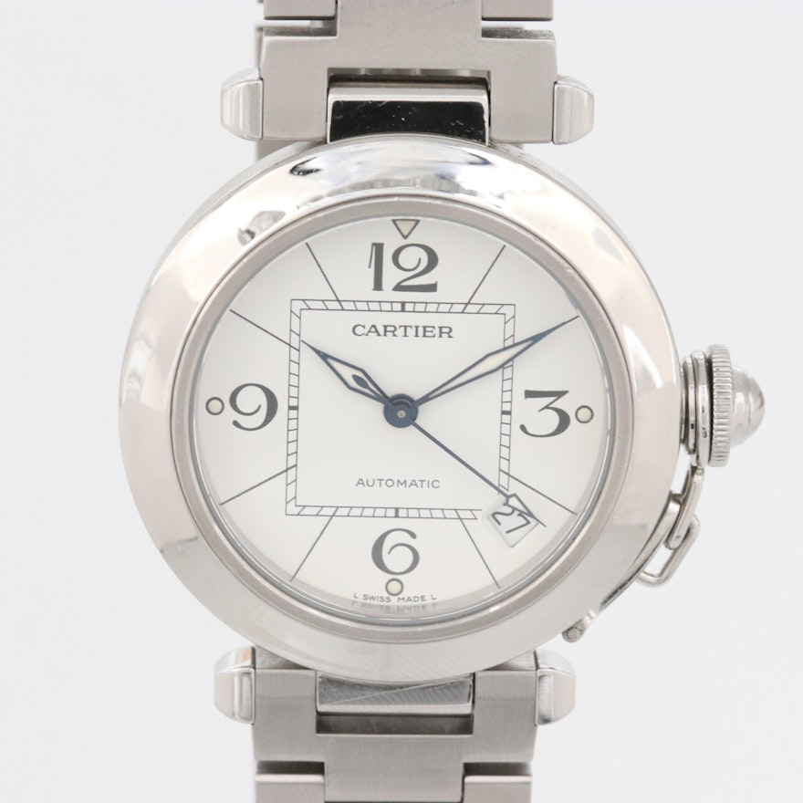 Cartier Pasha de Cartier Stainless Steel Automatic Wristwatch